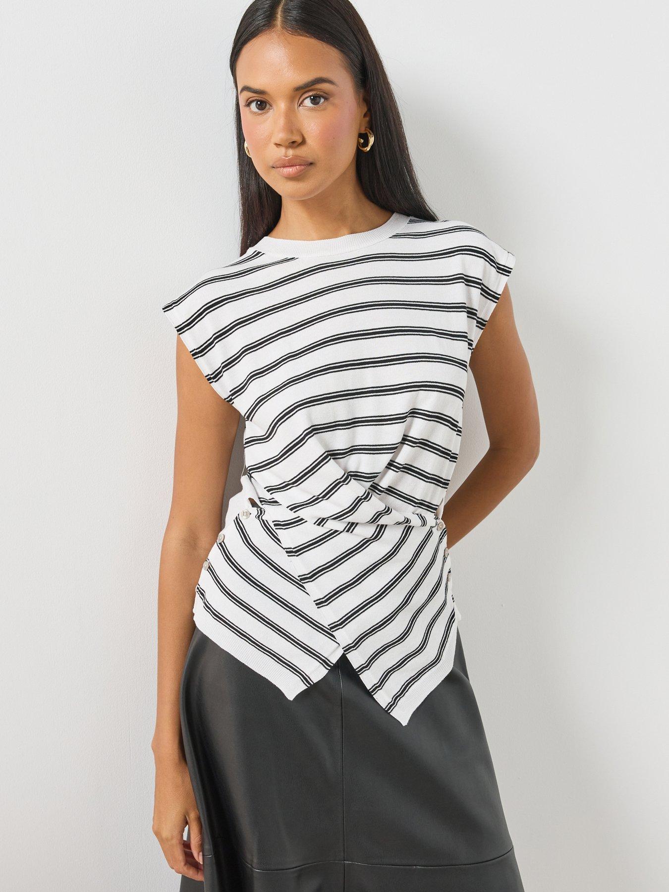 Mango Draped Fine Knit Sweater - White