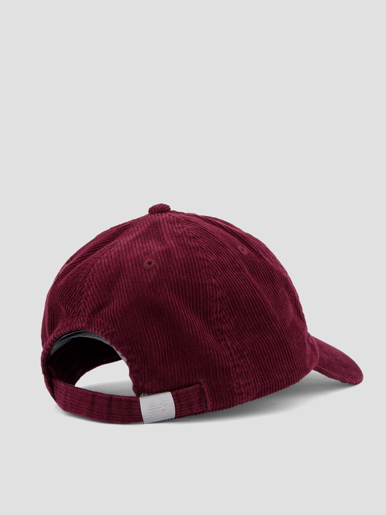 Image 4 of 4 of New Balance Unisex 6 Panel Athletics Corduroy Hat-burgundy