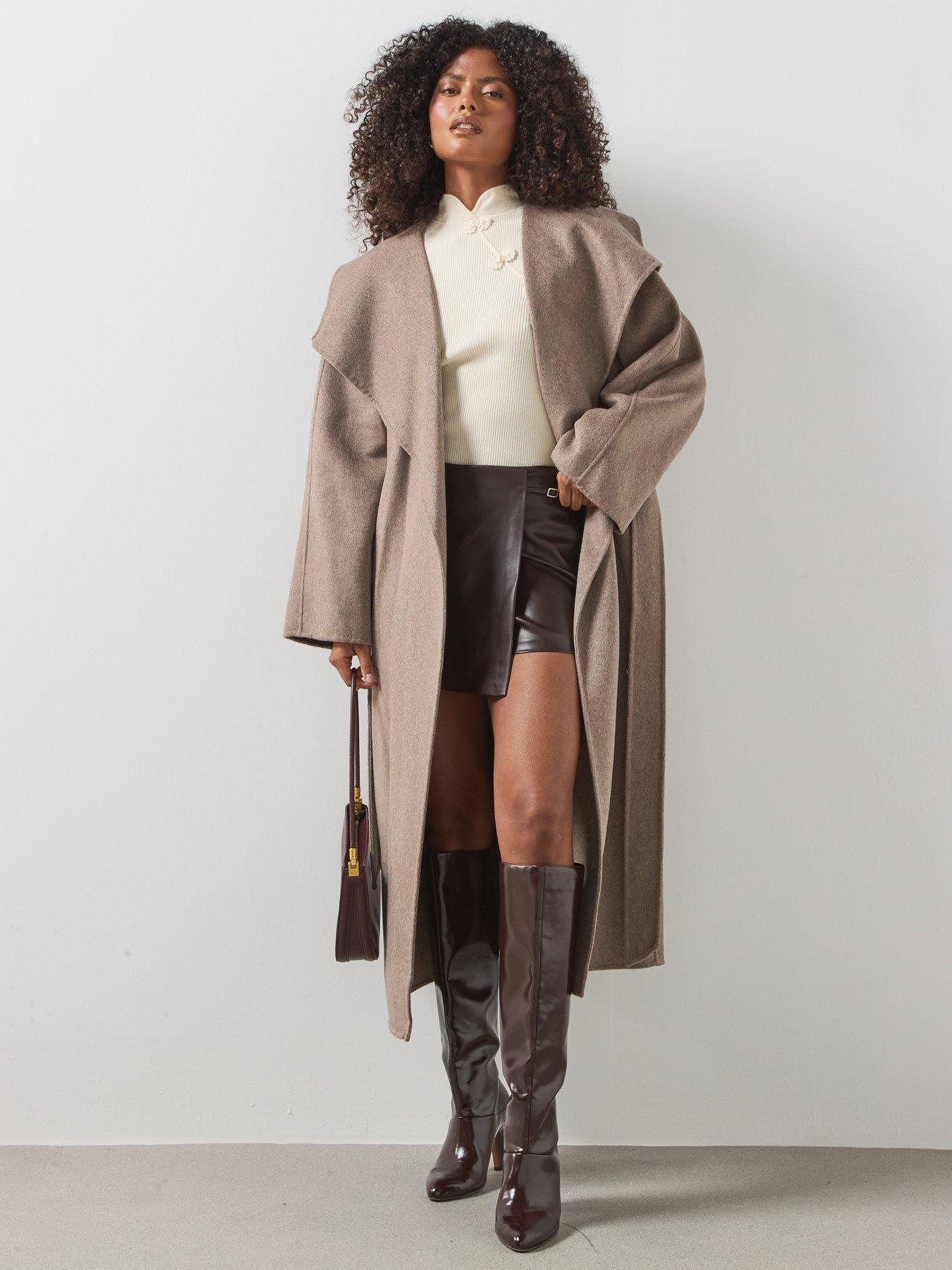 Image 3 of 5 of Mango Faux Leather Skirt With Buckle