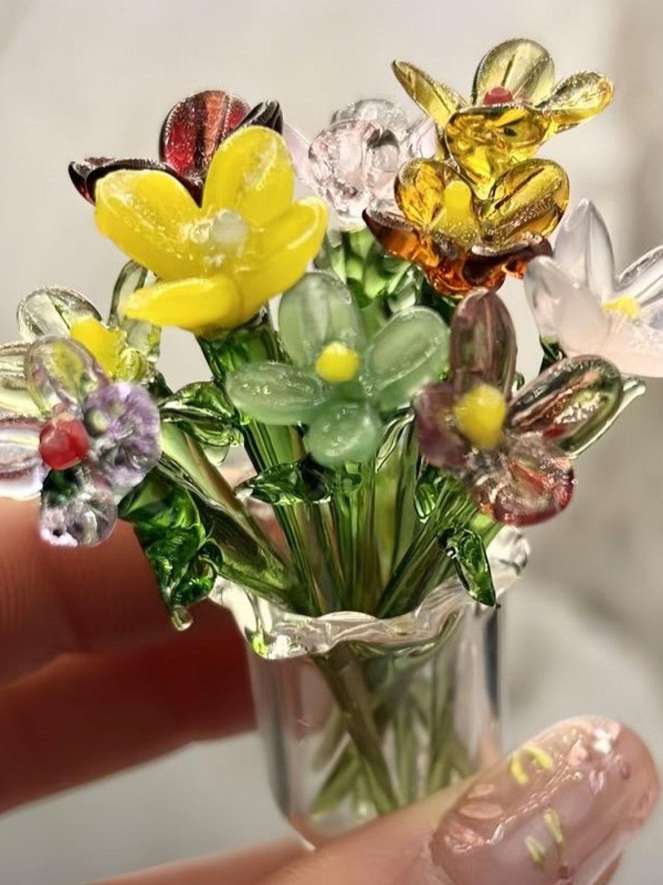 Image 3 of 5 of Virgin Experience Days Taster Glass Flower Making Workshop for Two at the Firepetal Studio, London