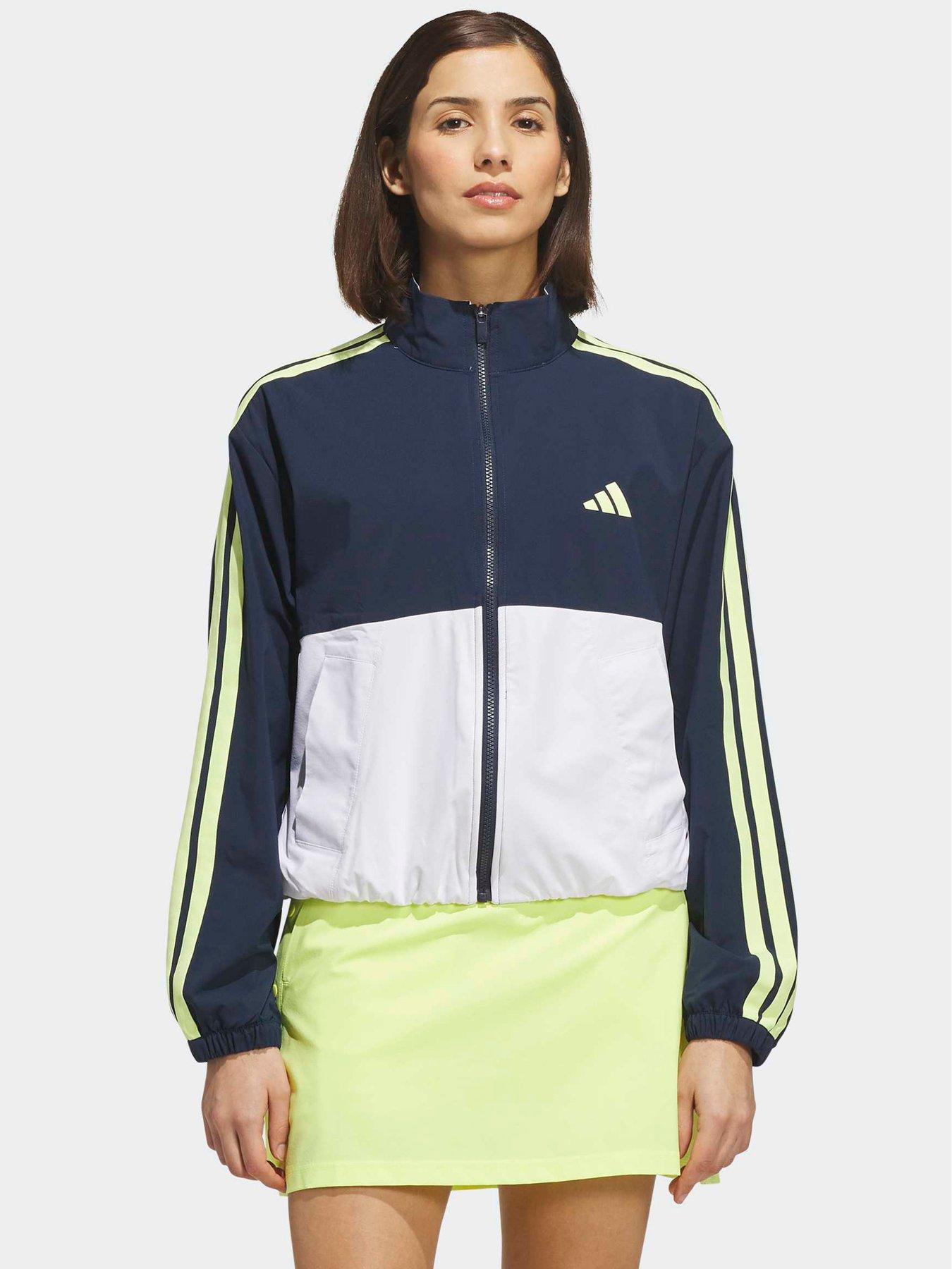 Image 1 of 5 of adidas Womens Golf Full Zip Jacket - Navy/yellow