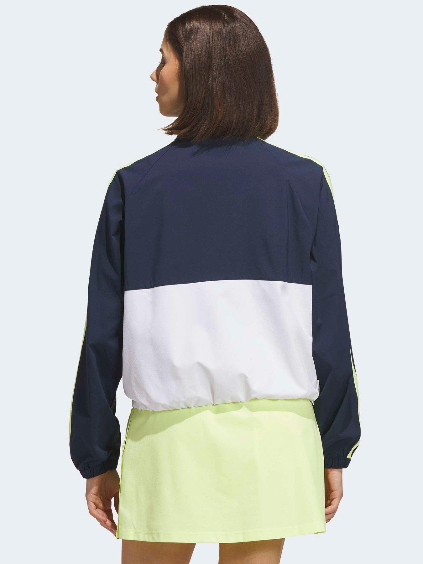 Image 2 of 5 of adidas Womens Golf Full Zip Jacket - Navy/yellow