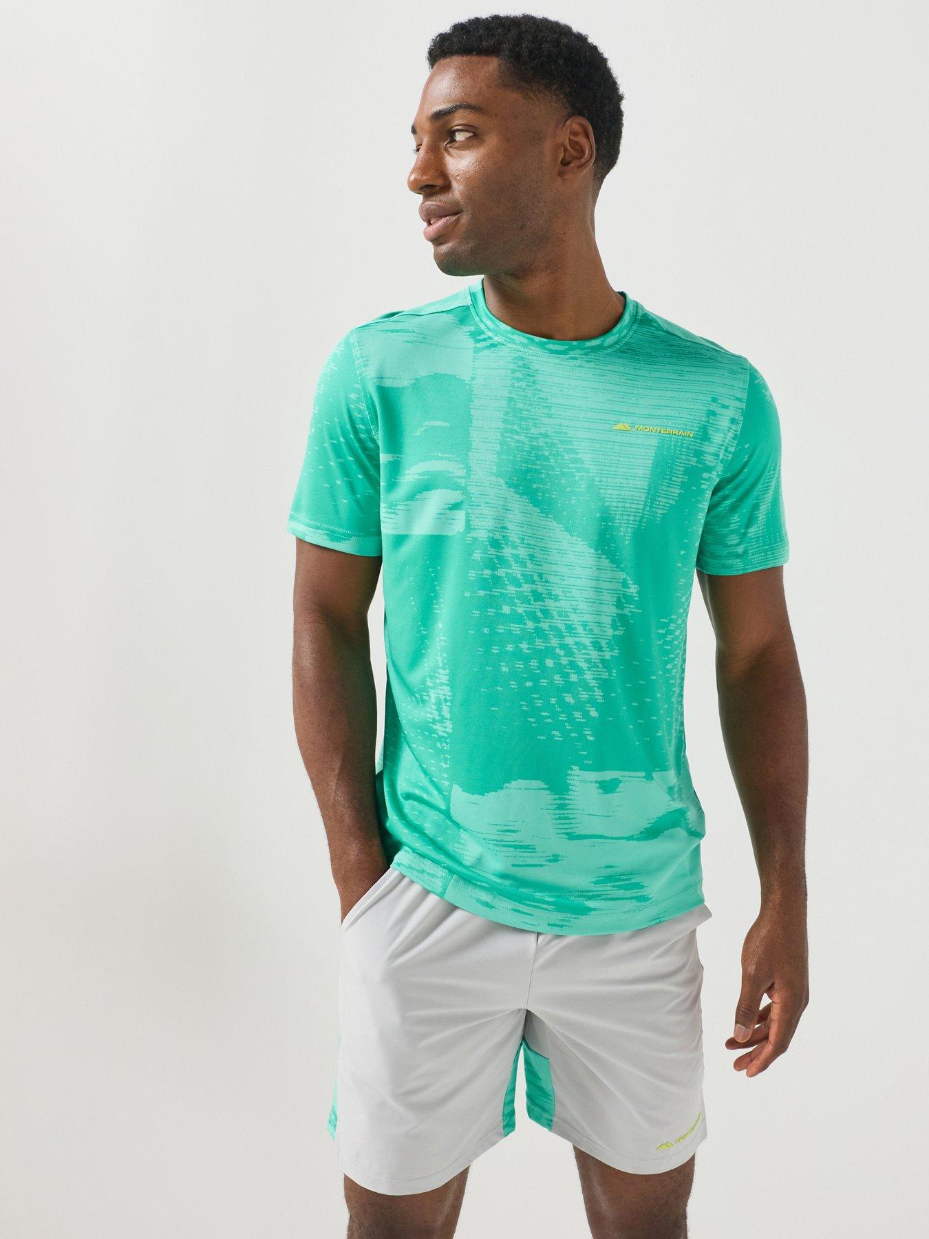 Image 1 of 5 of Monterrain Mens Divide Jacquard T-Shirt - Green
