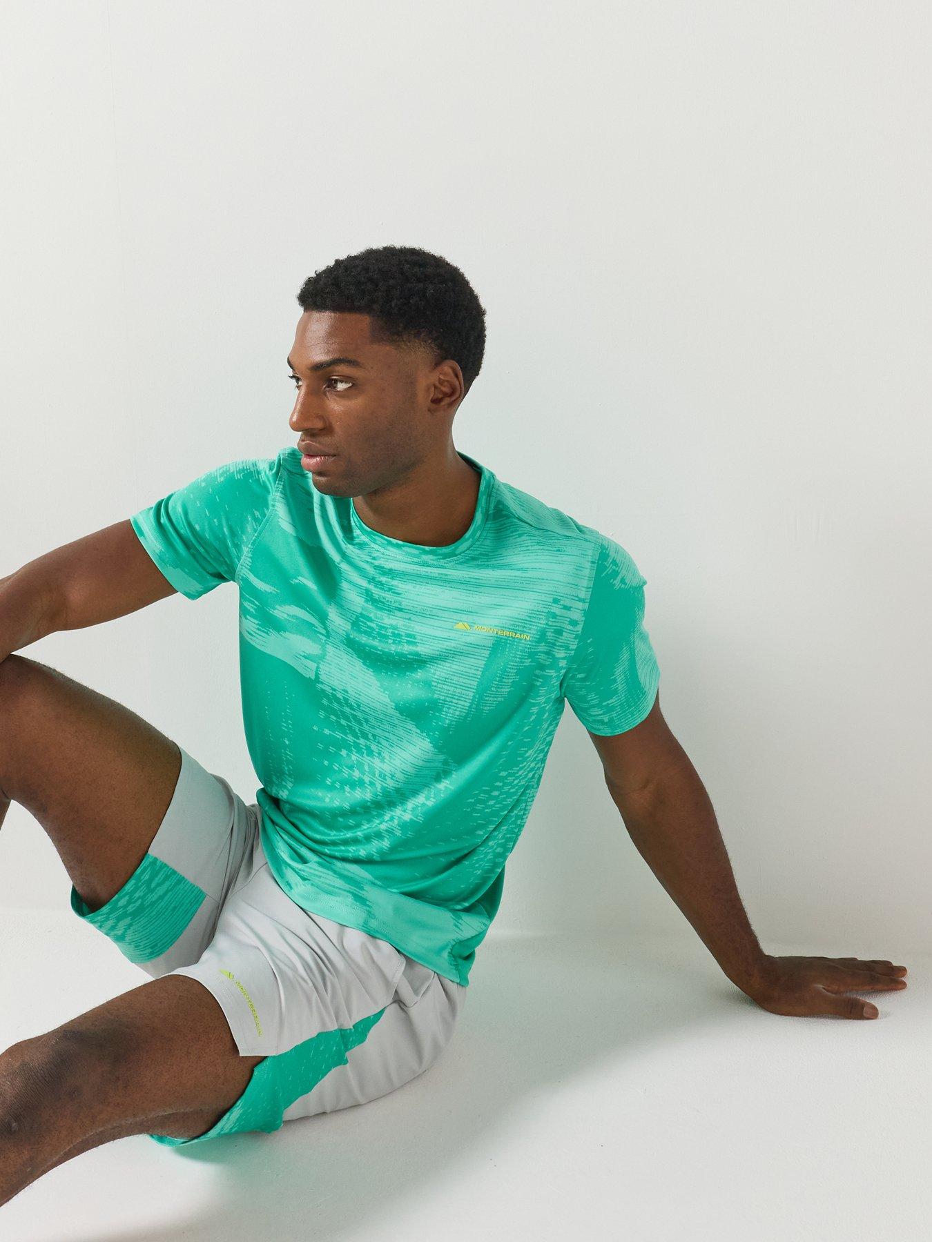 Image 4 of 5 of Monterrain Mens Divide Jacquard T-Shirt - Green