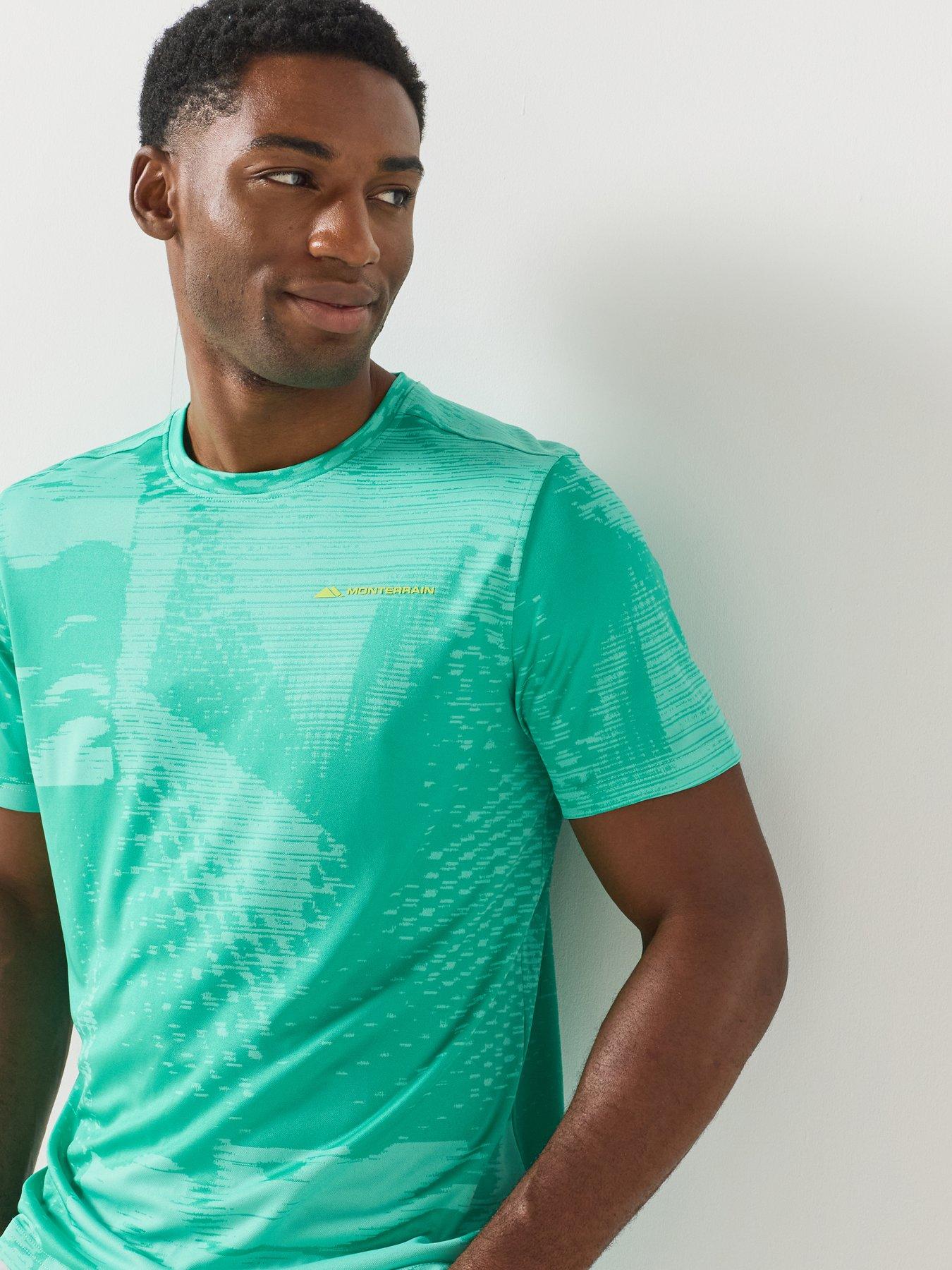 Image 5 of 5 of Monterrain Mens Divide Jacquard T-Shirt - Green