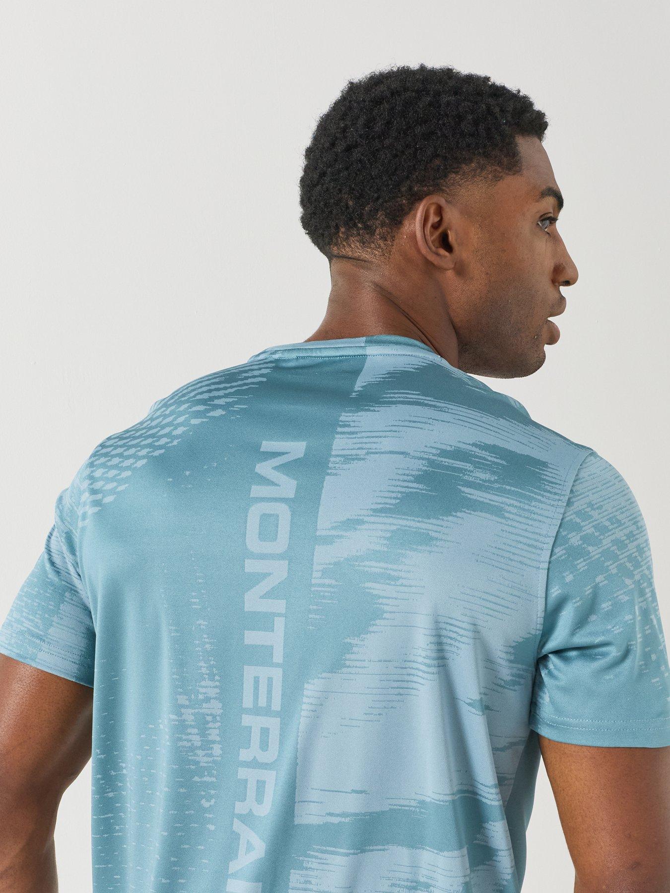 Image 5 of 5 of Monterrain Mens Divide Jacquard T-Shirt - Dusty Blue
