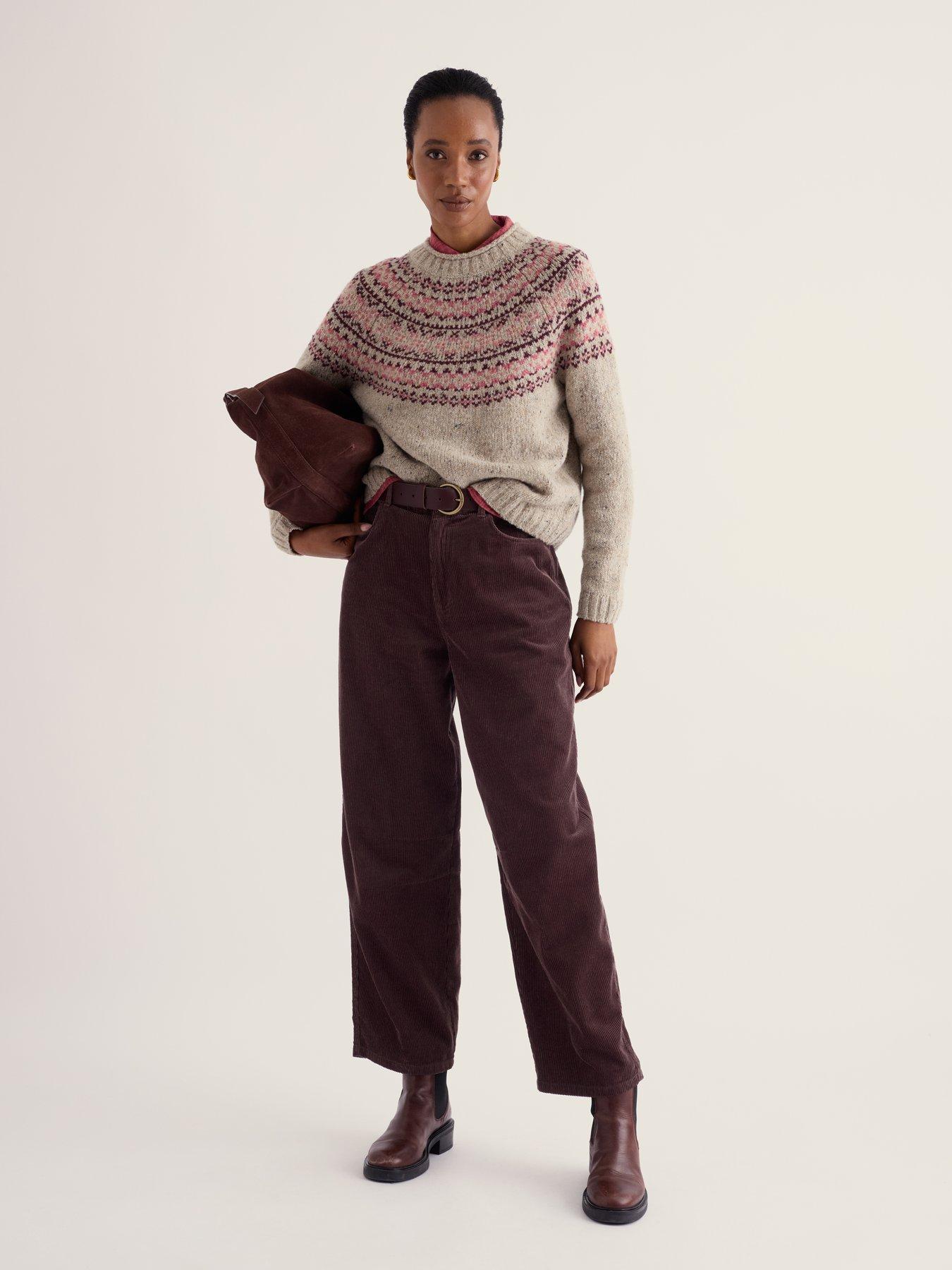 Image 3 of 5 of Seasalt Cornwall Port Kinnis Fair Isle Jumper With Merino - Beige