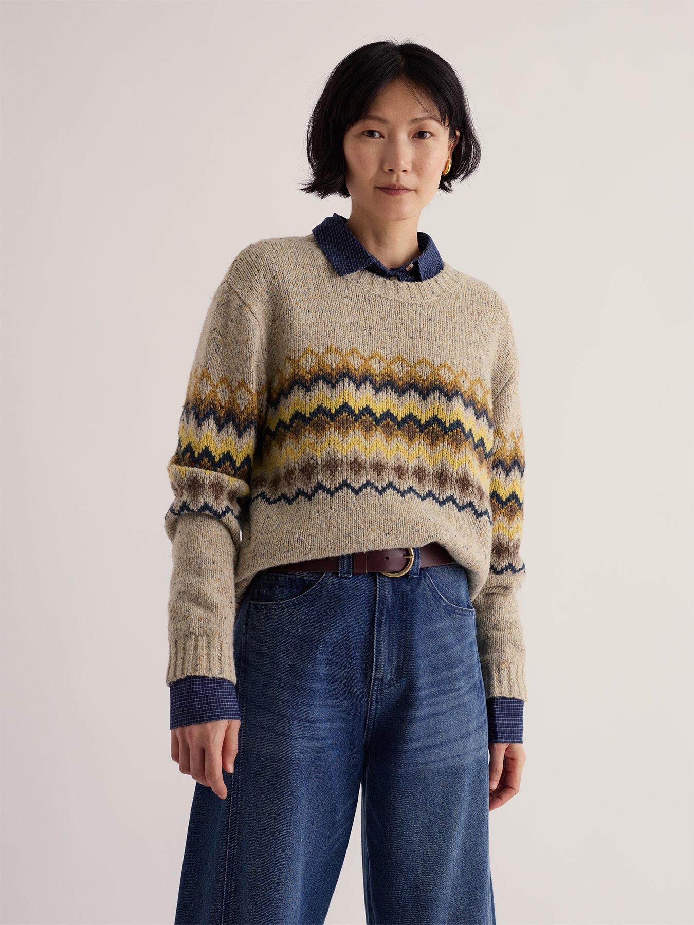 Image 1 of 5 of Seasalt Cornwall Golden Light Fair Isle Jumper - Beige
