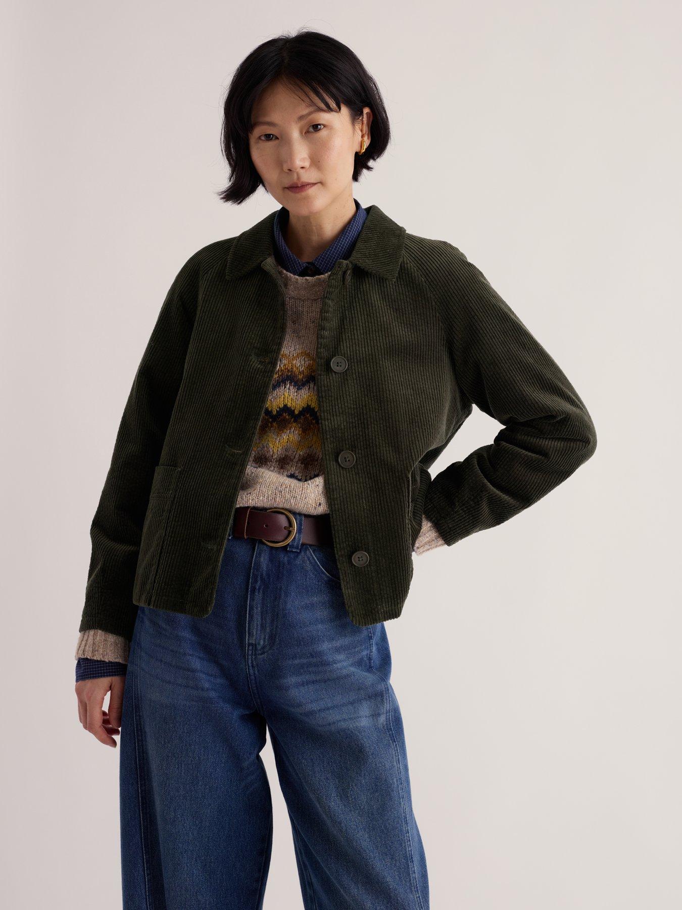 Image 1 of 5 of Seasalt Cornwall Ocean Mist Cord Jacket - Green
