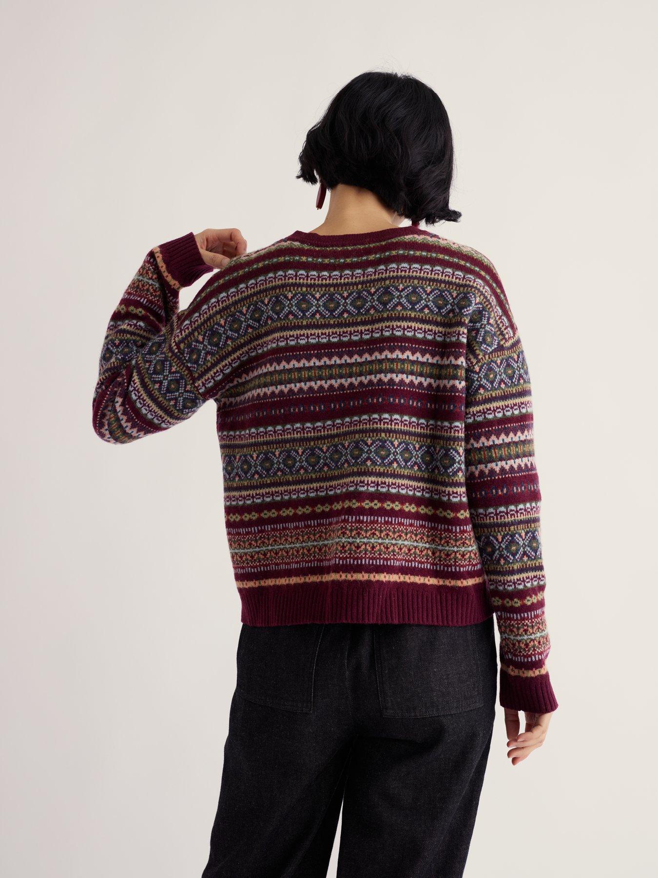 Image 2 of 5 of Seasalt Cornwall Copperhouse Fair Isle Cardigan - Purple