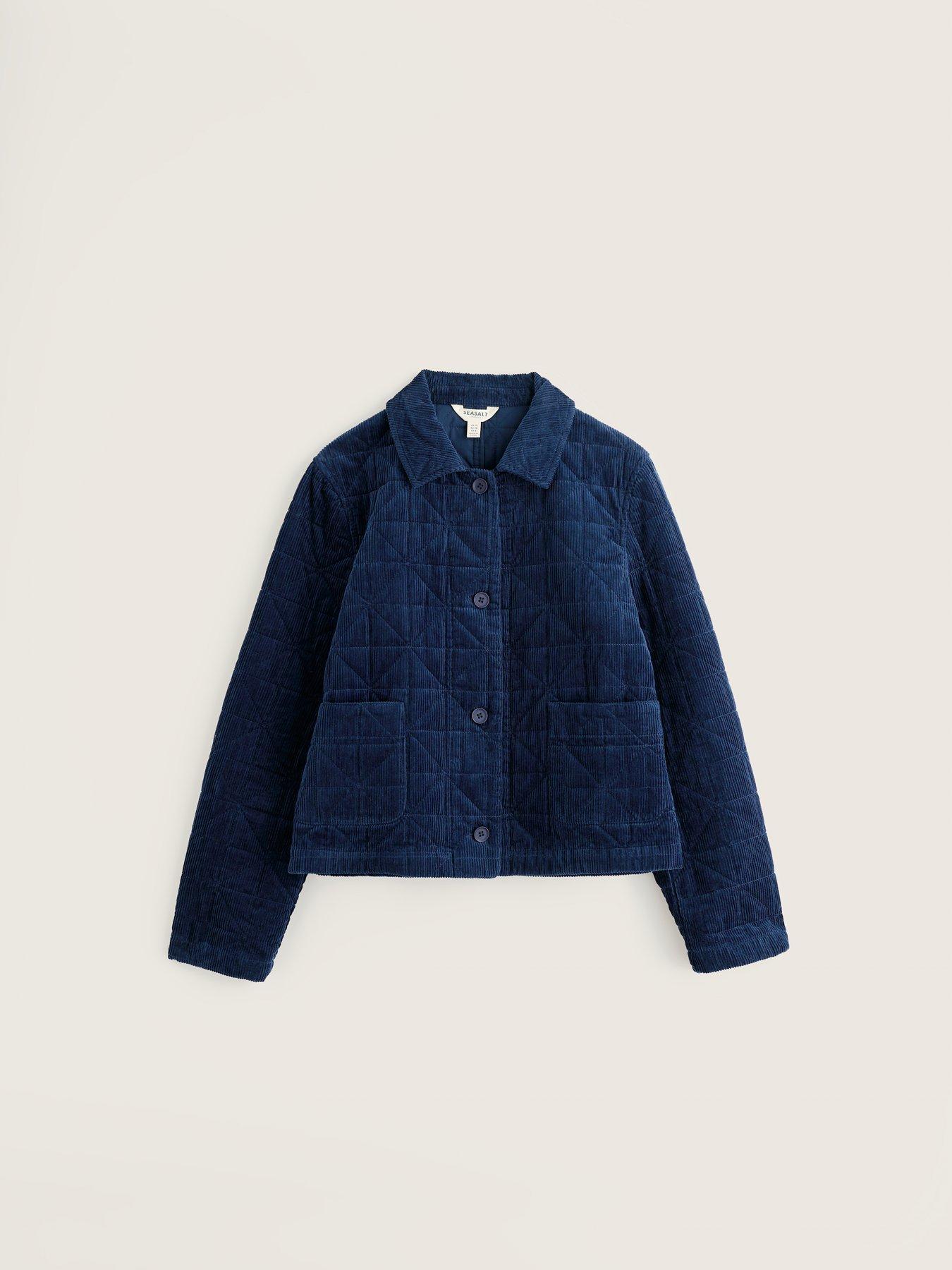 Image 4 of 5 of Seasalt Cornwall Incoming Tide Quilted Jacket - Blue