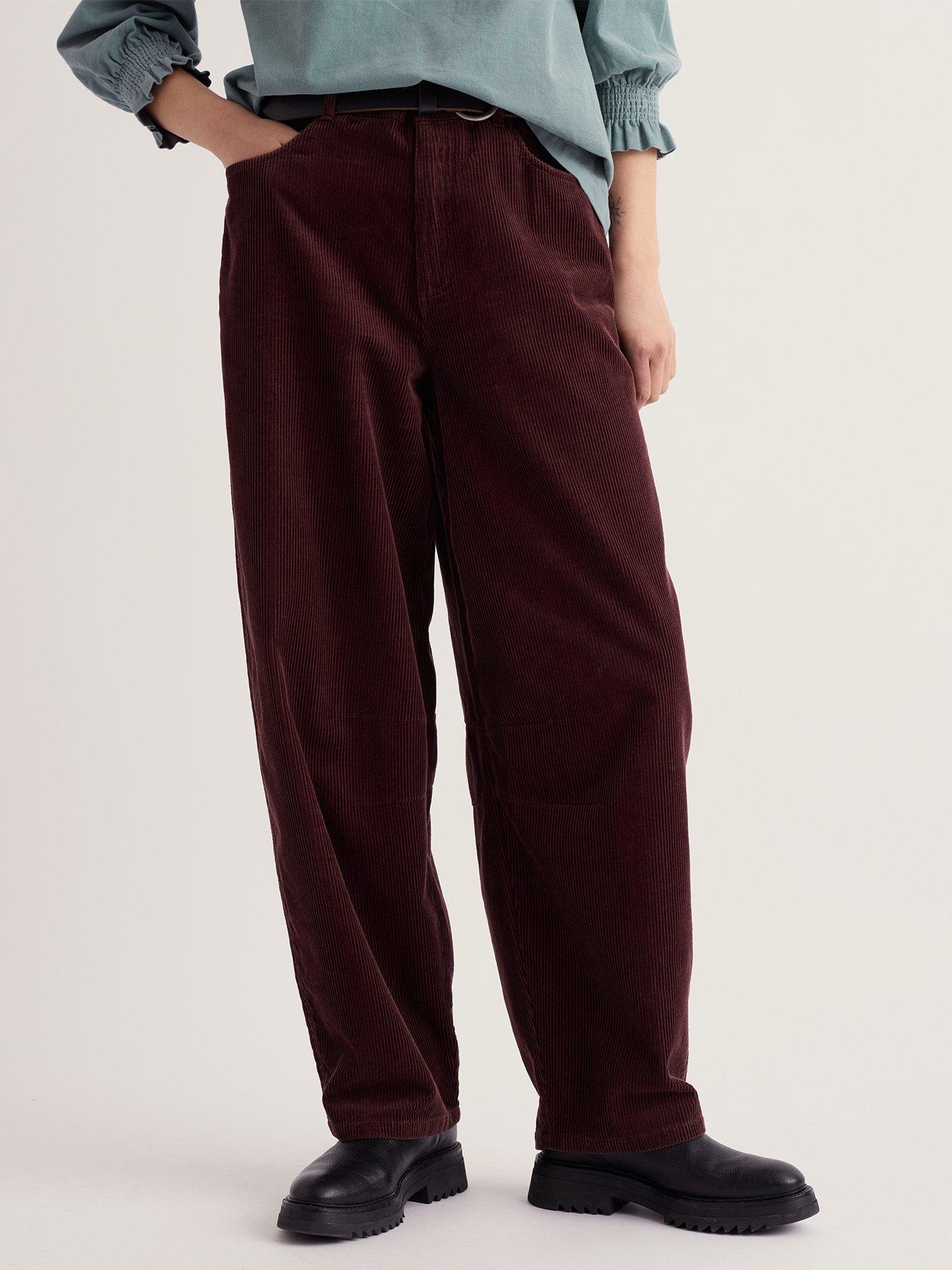 Image 1 of 5 of Seasalt Cornwall Avens Cord Barrel Leg Trouser - Brown