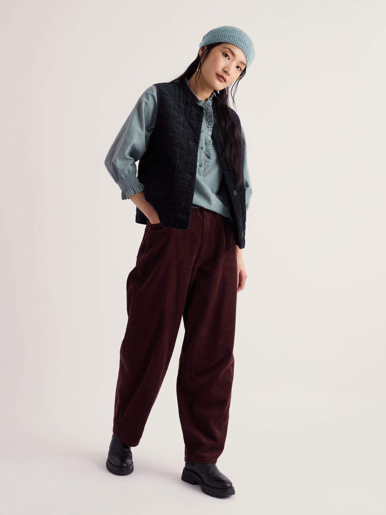 Image 3 of 5 of Seasalt Cornwall Avens Cord Barrel Leg Trouser - Brown