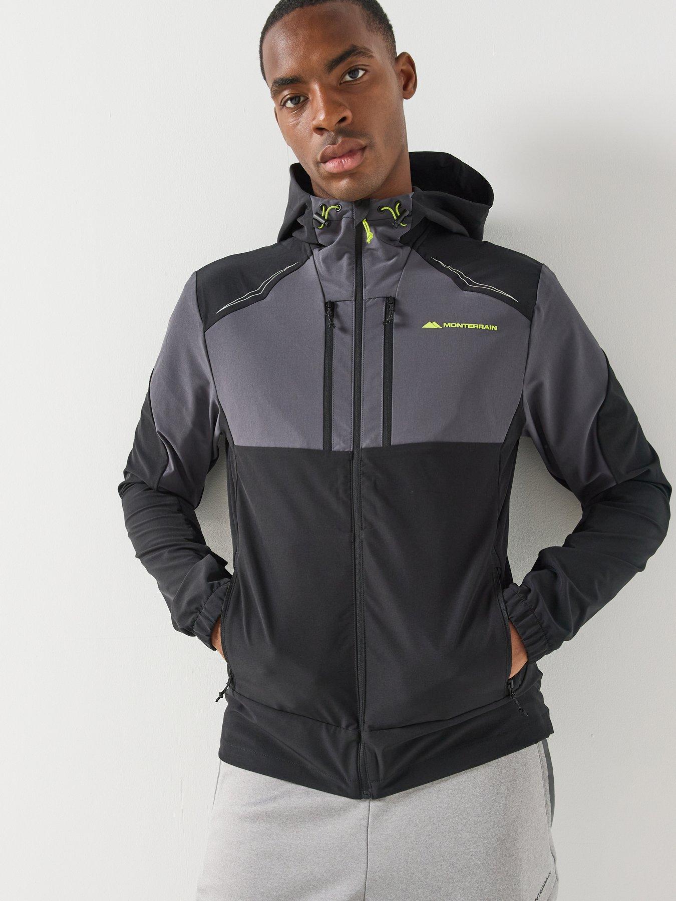 Image 1 of 6 of Monterrain Mens Orbit Woven Running Hoody - Black