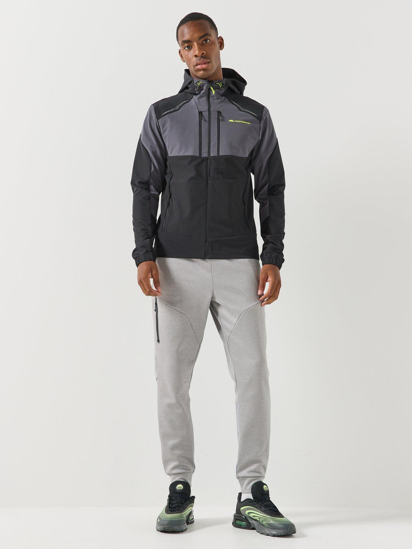 Image 3 of 6 of Monterrain Mens Orbit Woven Running Hoody - Black