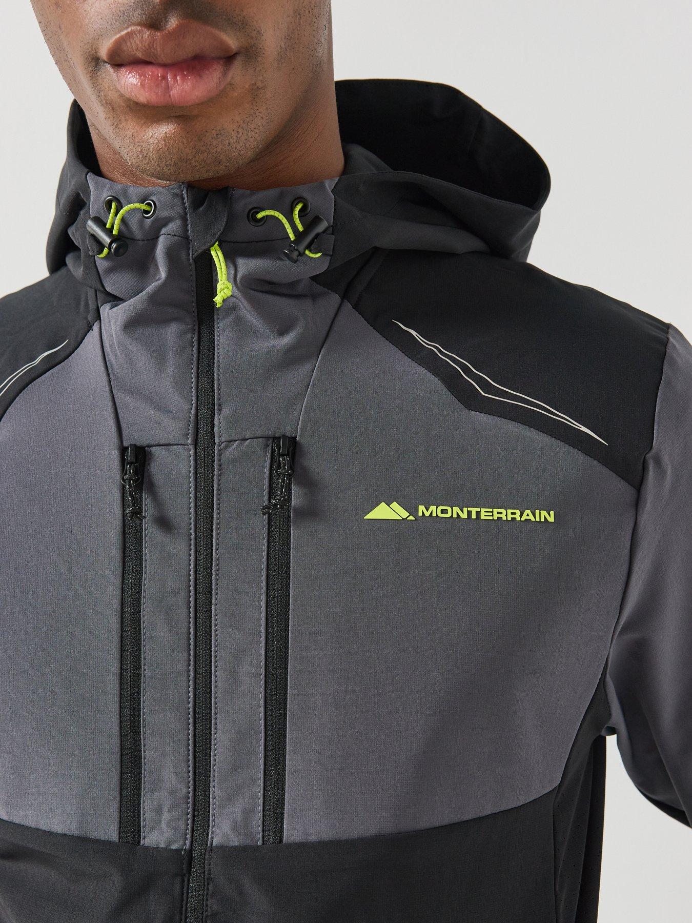 Image 4 of 6 of Monterrain Mens Orbit Woven Running Hoody - Black
