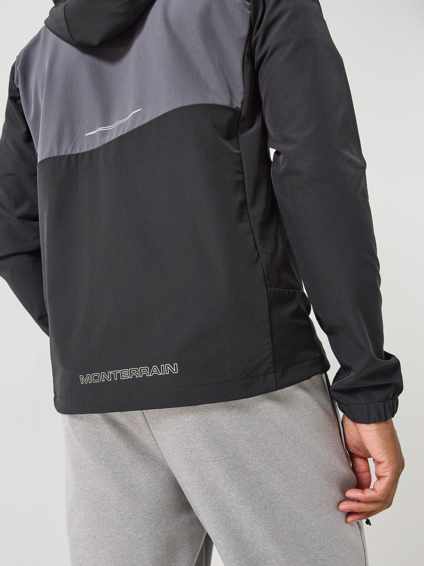 Image 6 of 6 of Monterrain Mens Orbit Woven Running Hoody - Black
