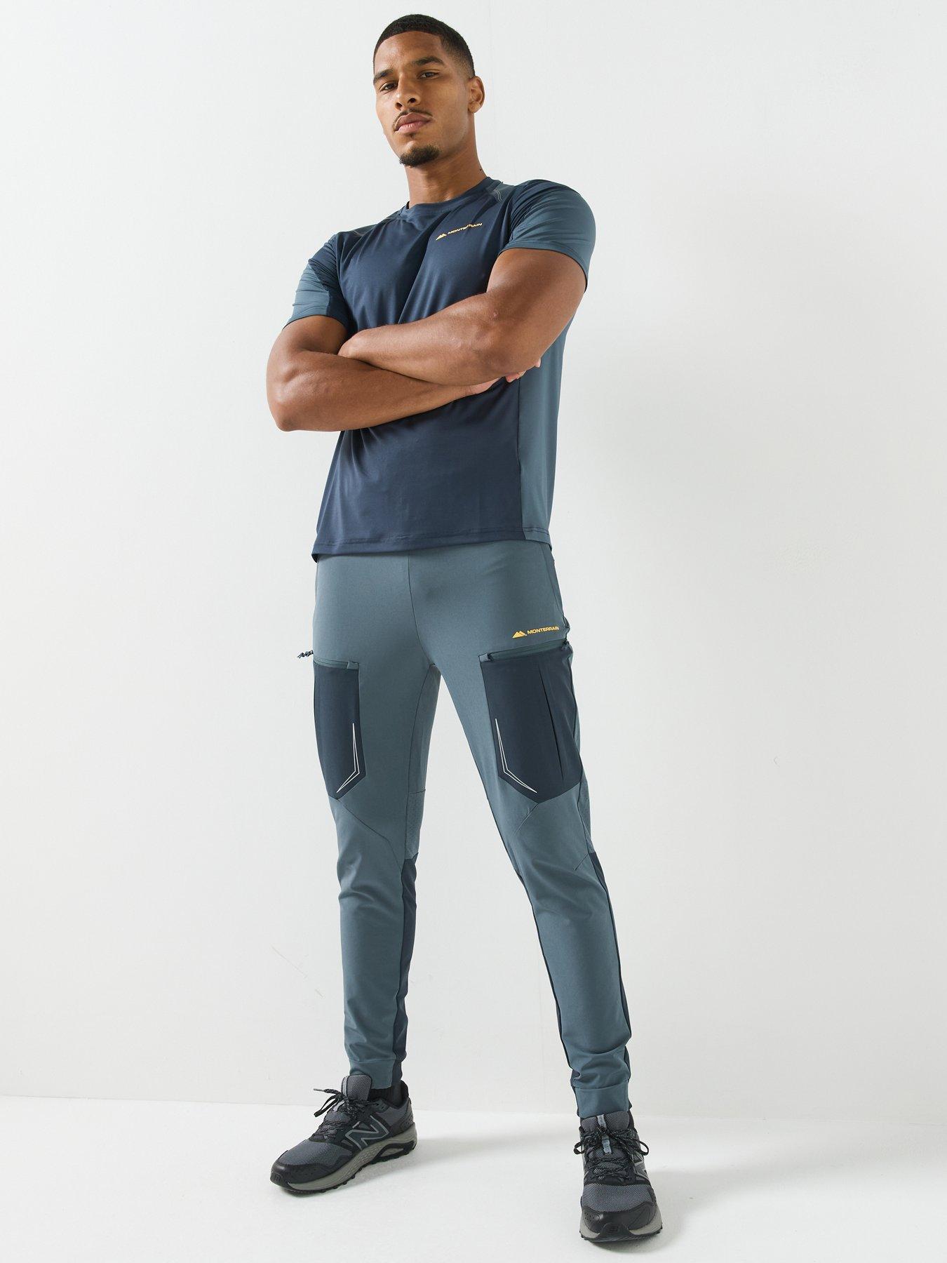 Image 3 of 5 of Monterrain Mens Orbit Stretch Contrast Panel T-Shirt - Grey