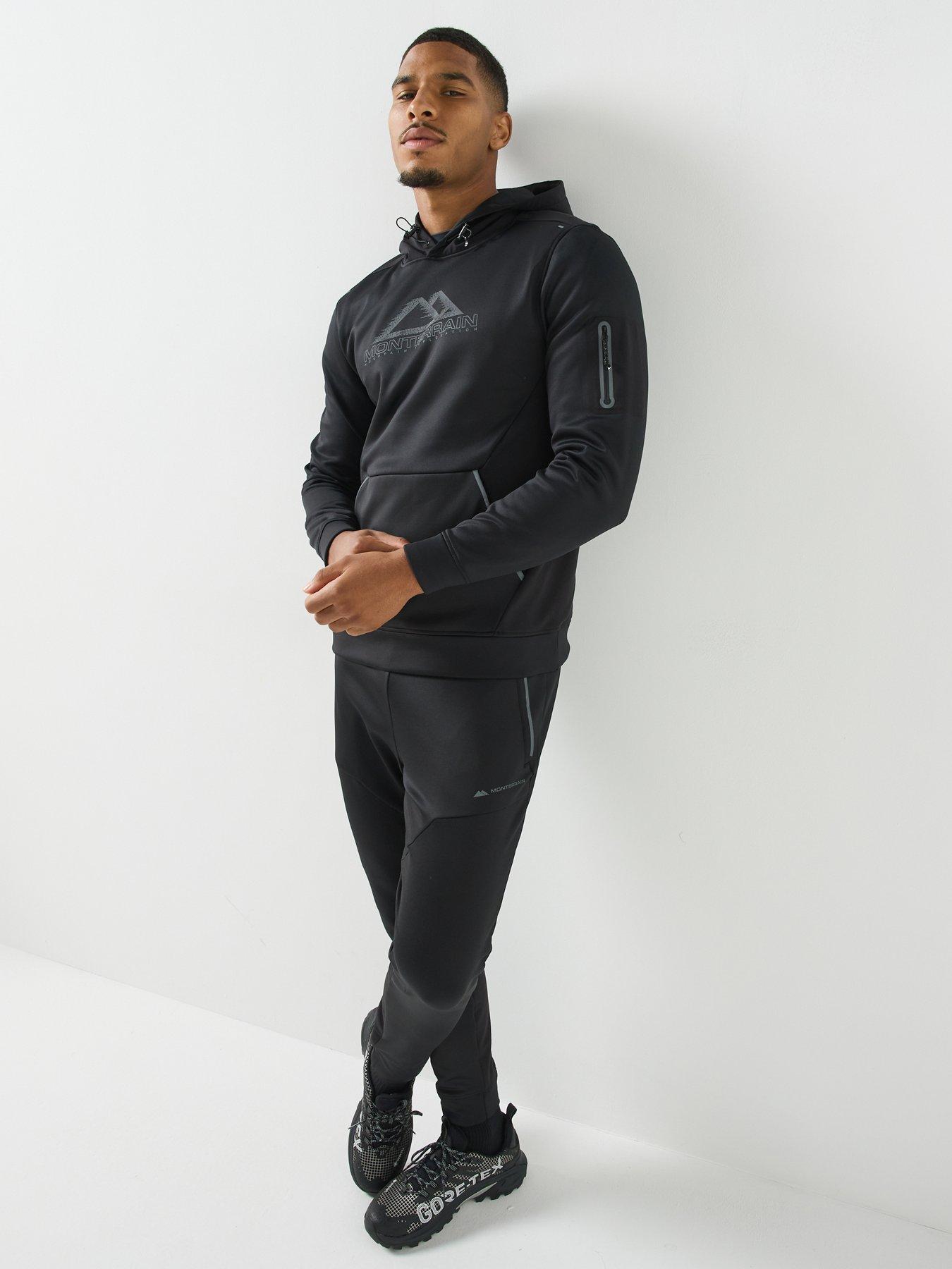 Image 3 of 6 of Monterrain Mens Speed 4.0 Poly Fleece Stretch Overhead Hoodie - Black
