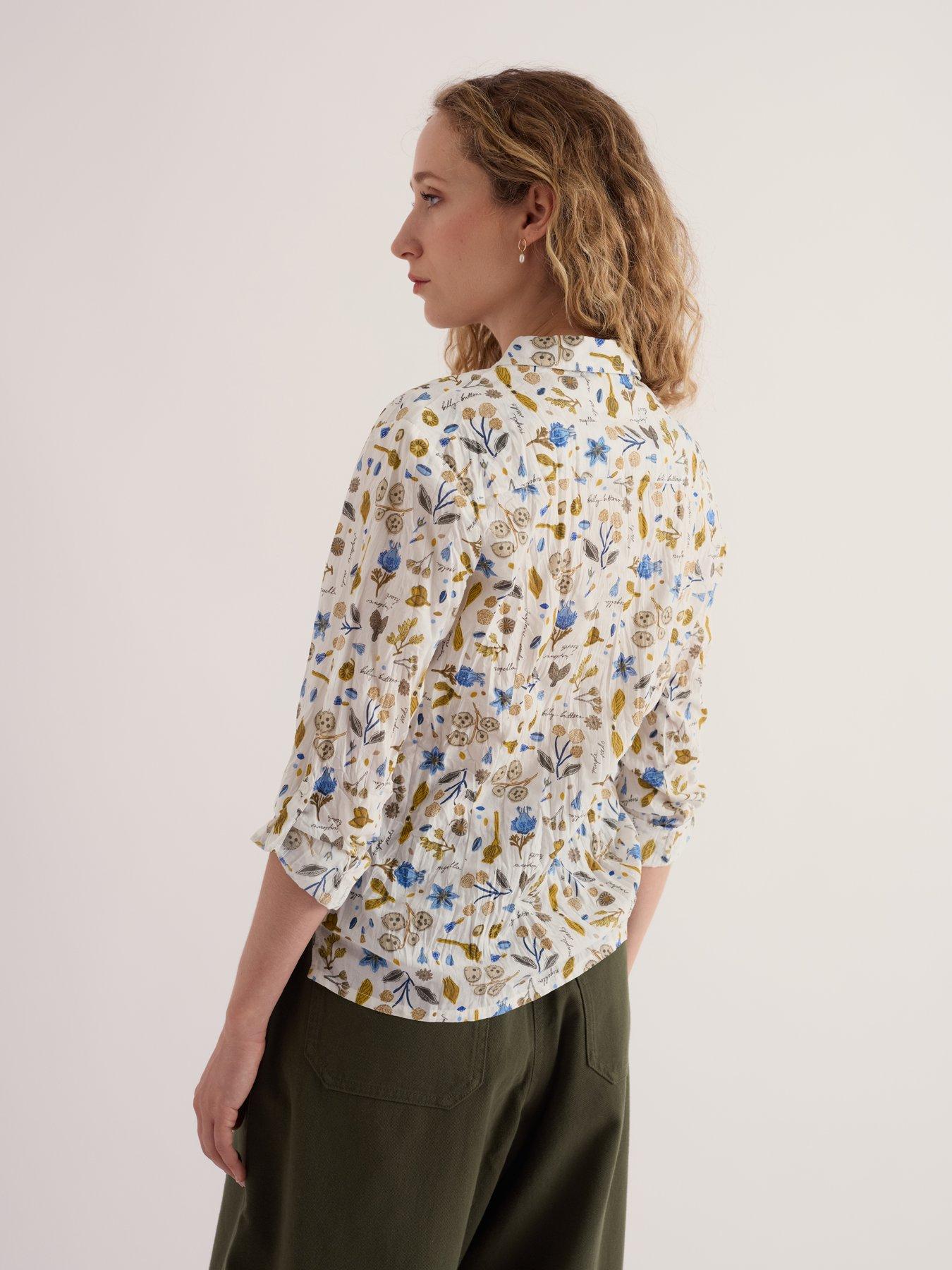 Image 2 of 6 of Seasalt Cornwall Larissa Floral Print Shirt - Cream