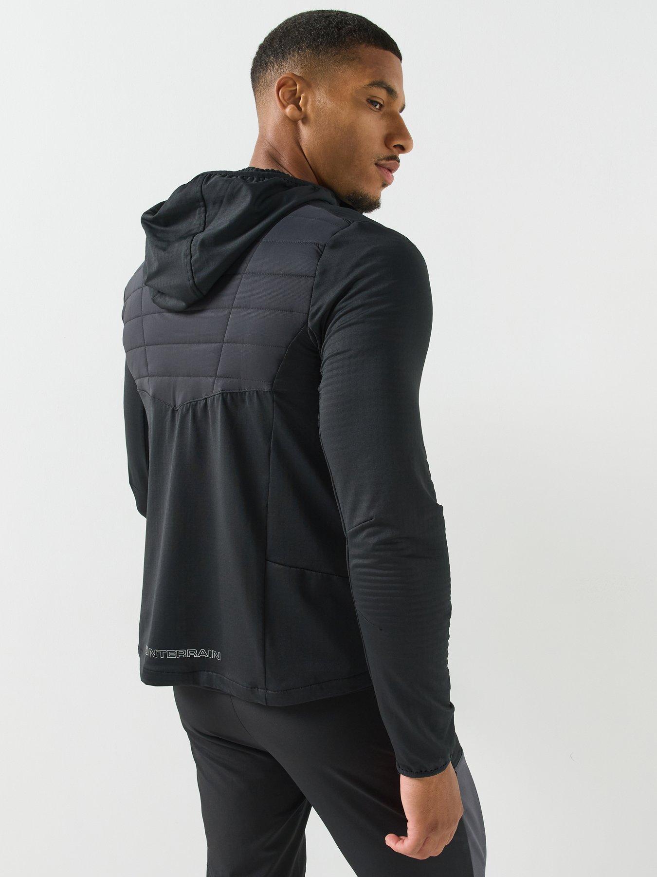 Image 2 of 6 of Monterrain Mens Dinar 3.0 Hybrid Puffer Hooded Full Zip Jacket - Black