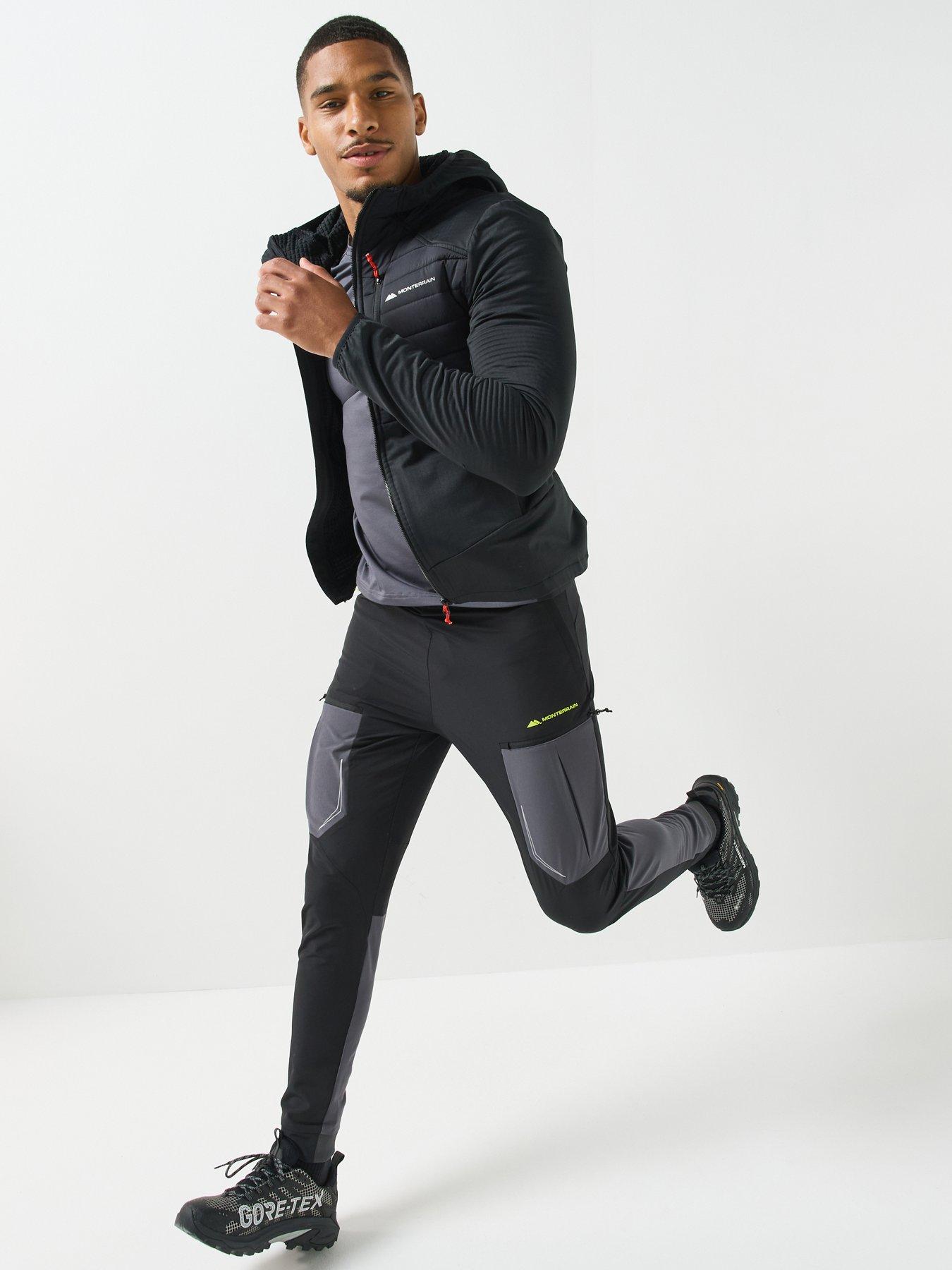 Image 3 of 6 of Monterrain Mens Dinar 3.0 Hybrid Puffer Hooded Full Zip Jacket - Black