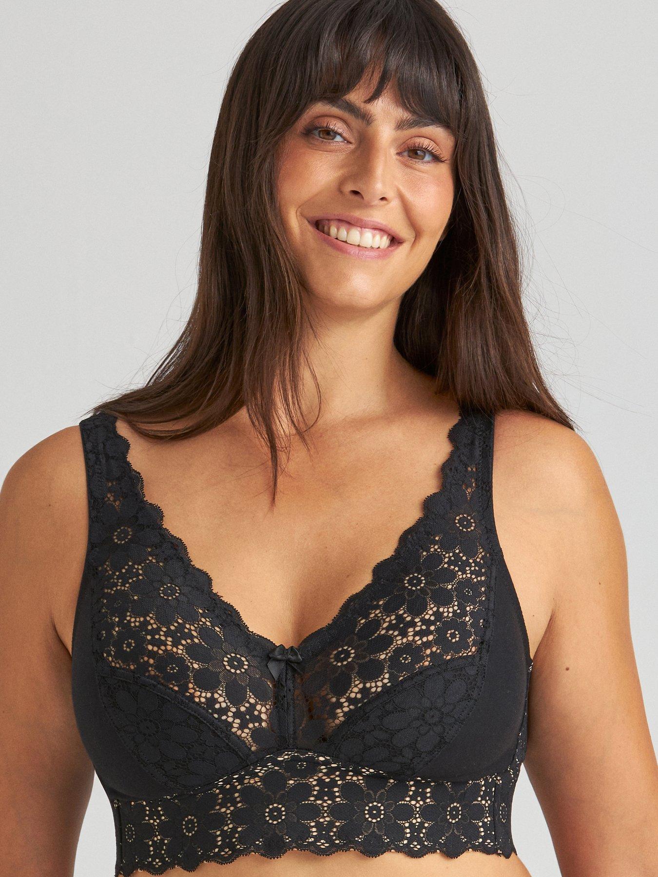Miss Mary of Sweden Miss Mary Of Sweden Lace Dreams Non-wired Elastic Bra - Black