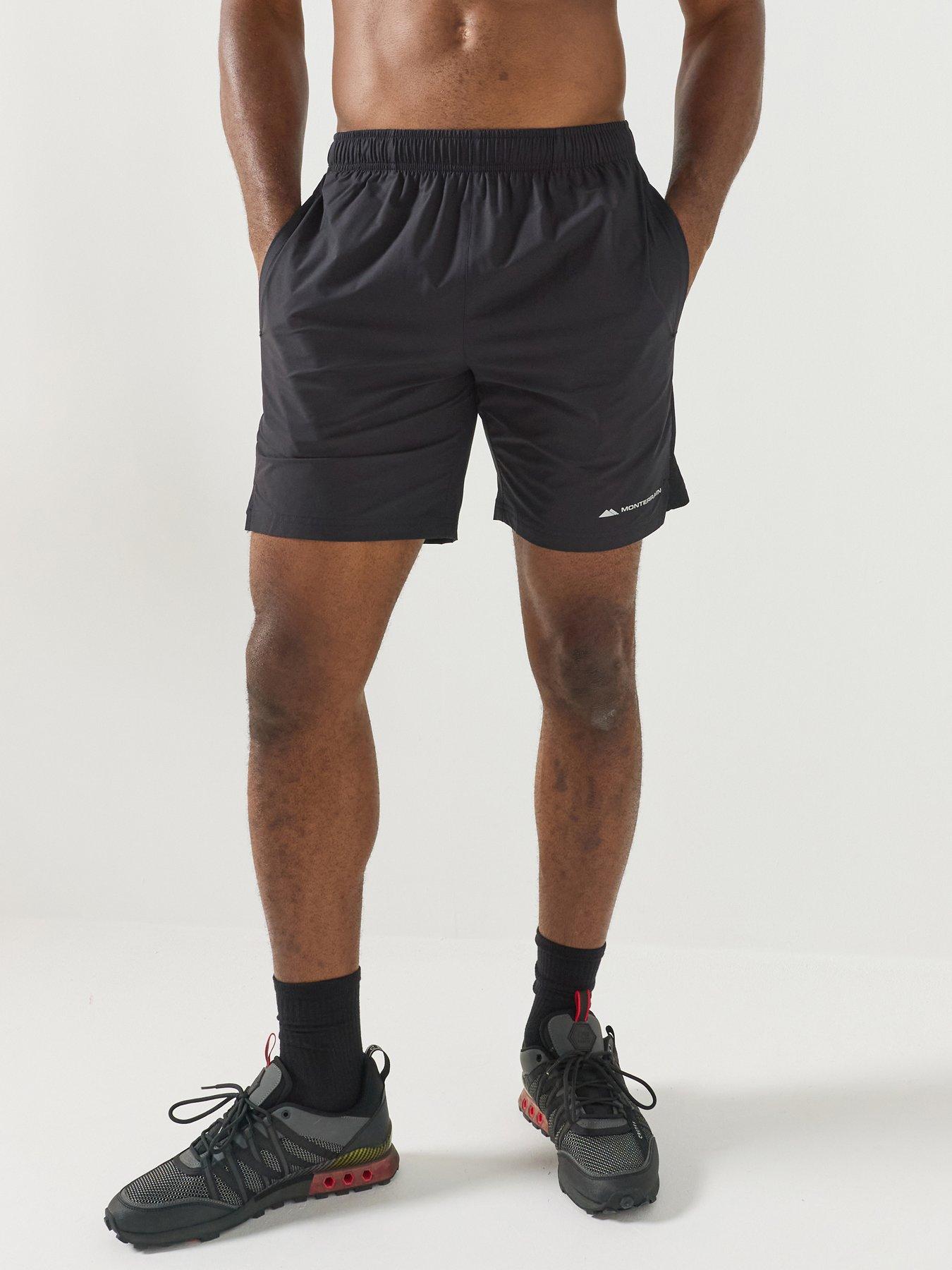 Monterrain Mens Rush 2.0 Woven Running Short - Black