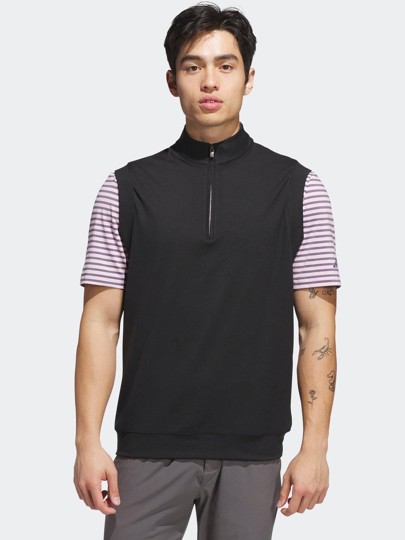 Image 1 of 5 of adidas Men's Ultimate365 Classic Quarter-Zip Golf Vest - Black