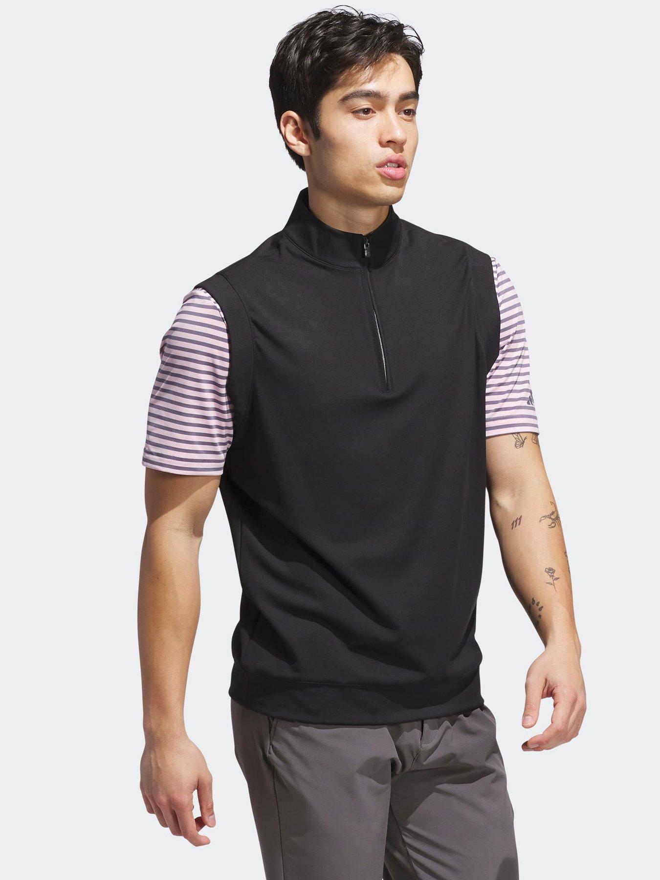 Image 3 of 5 of adidas Men's Ultimate365 Classic Quarter-Zip Golf Vest - Black