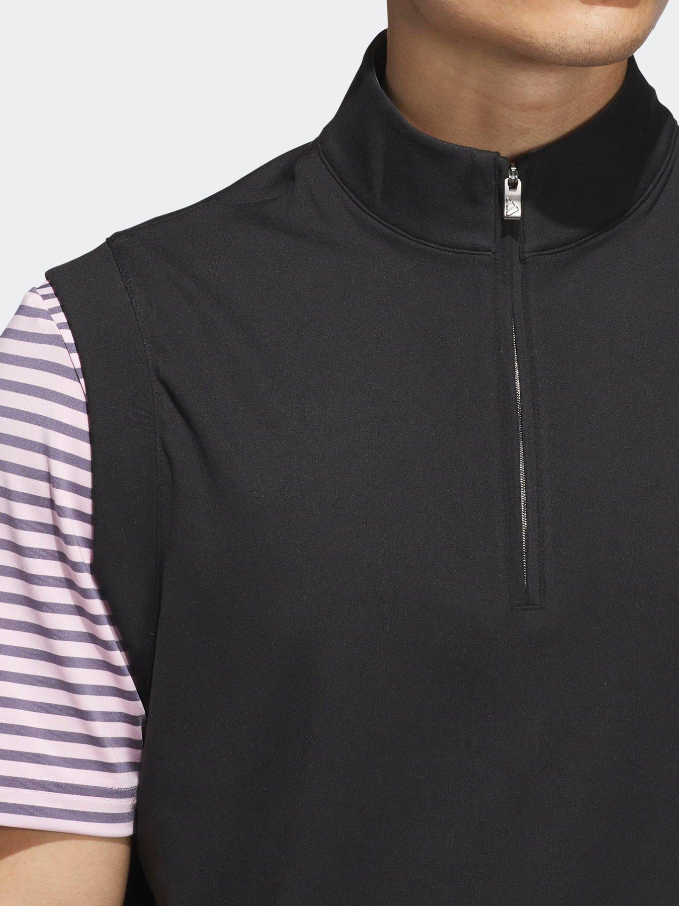 Image 4 of 5 of adidas Men's Ultimate365 Classic Quarter-Zip Golf Vest - Black