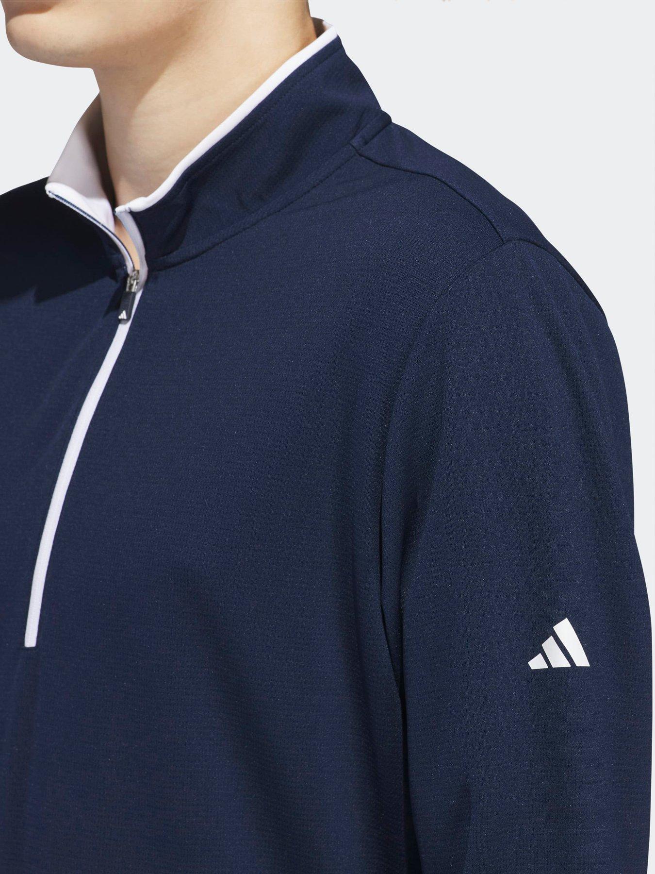 Image 4 of 5 of adidas Mens Golf Lightweight Quarter Zip - Navy
