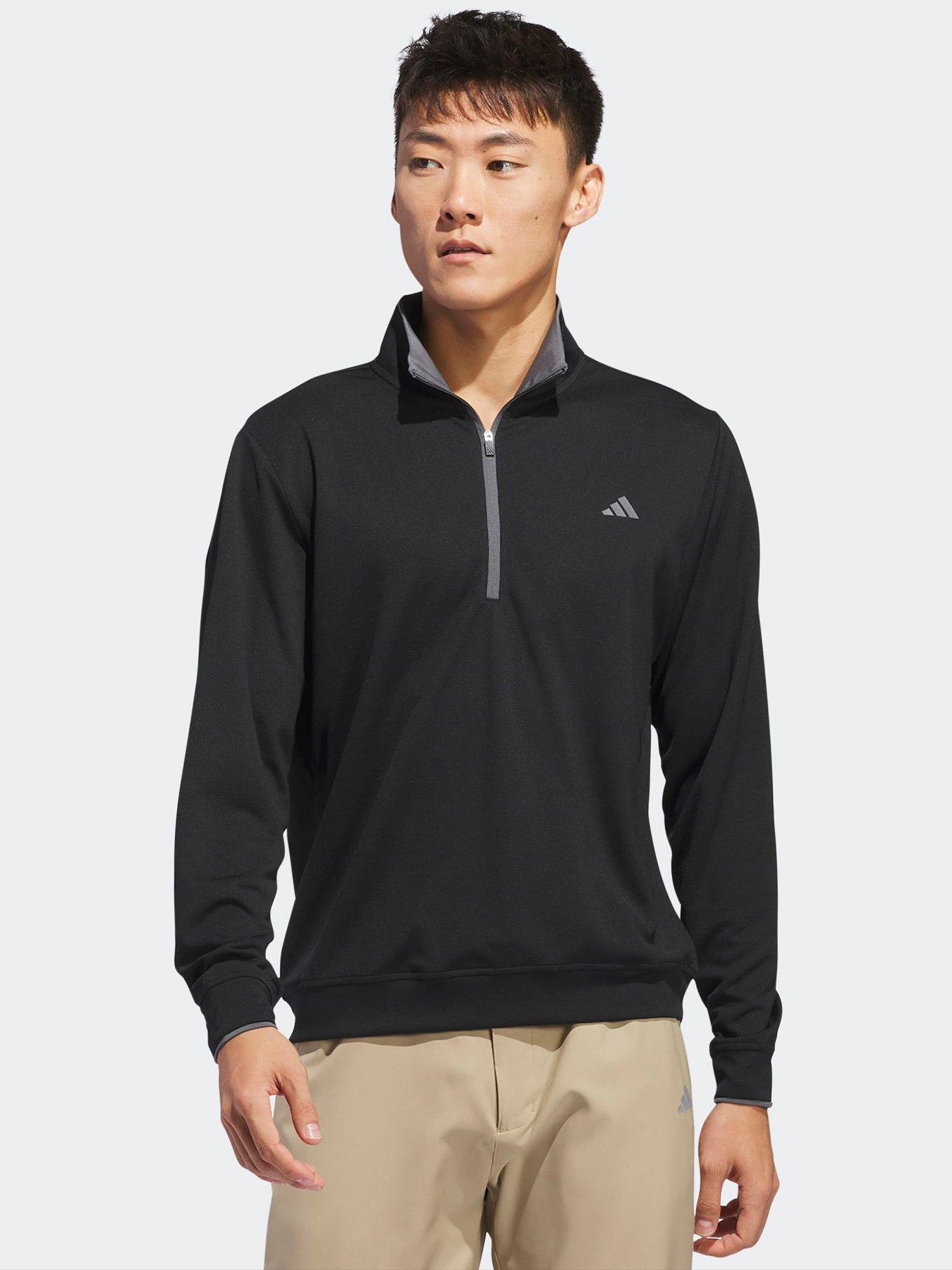 Image 1 of 4 of adidas Mens Golf Lightweight Quarter Zip - Black
