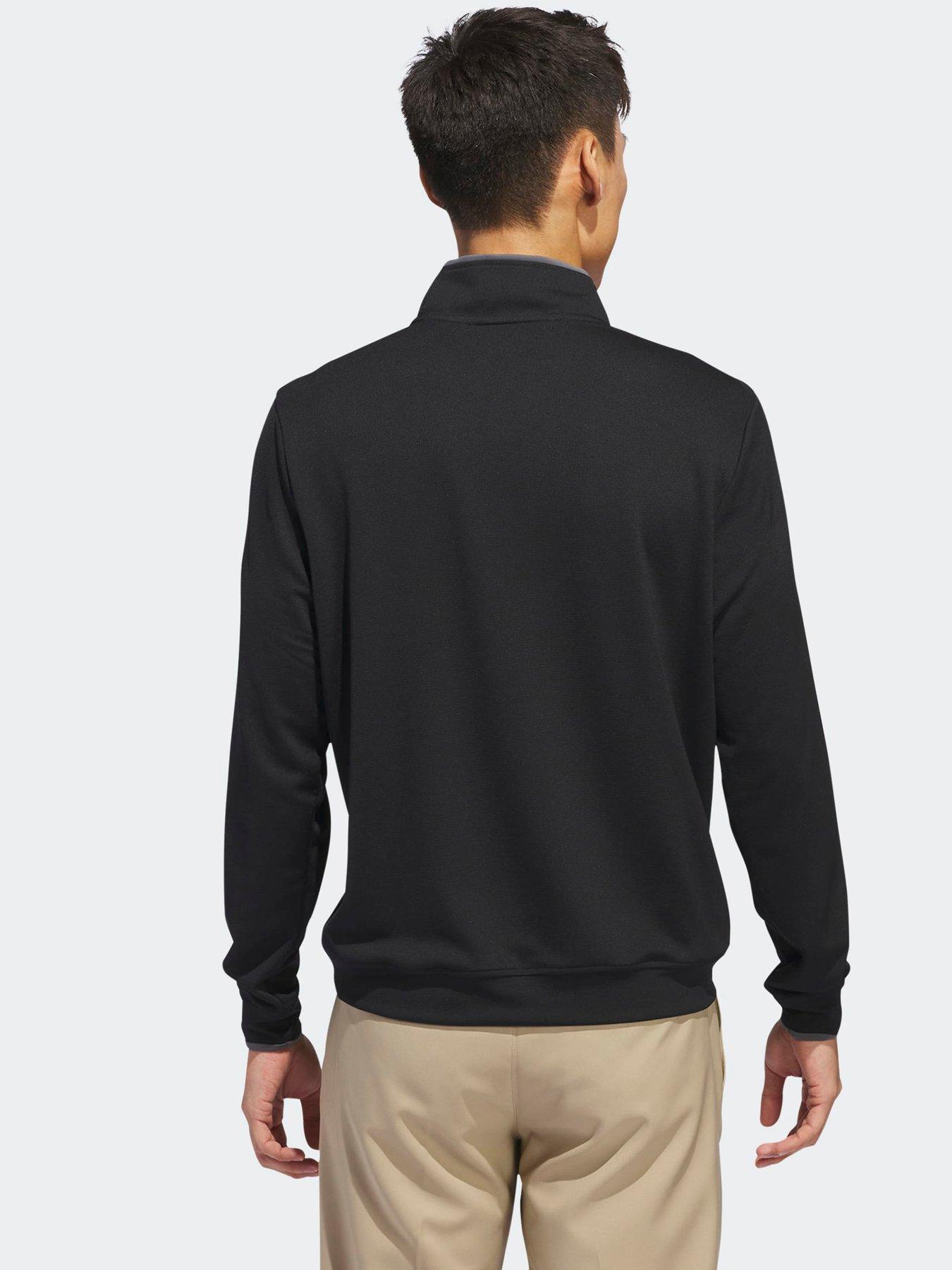 Image 2 of 4 of adidas Mens Golf Lightweight Quarter Zip - Black