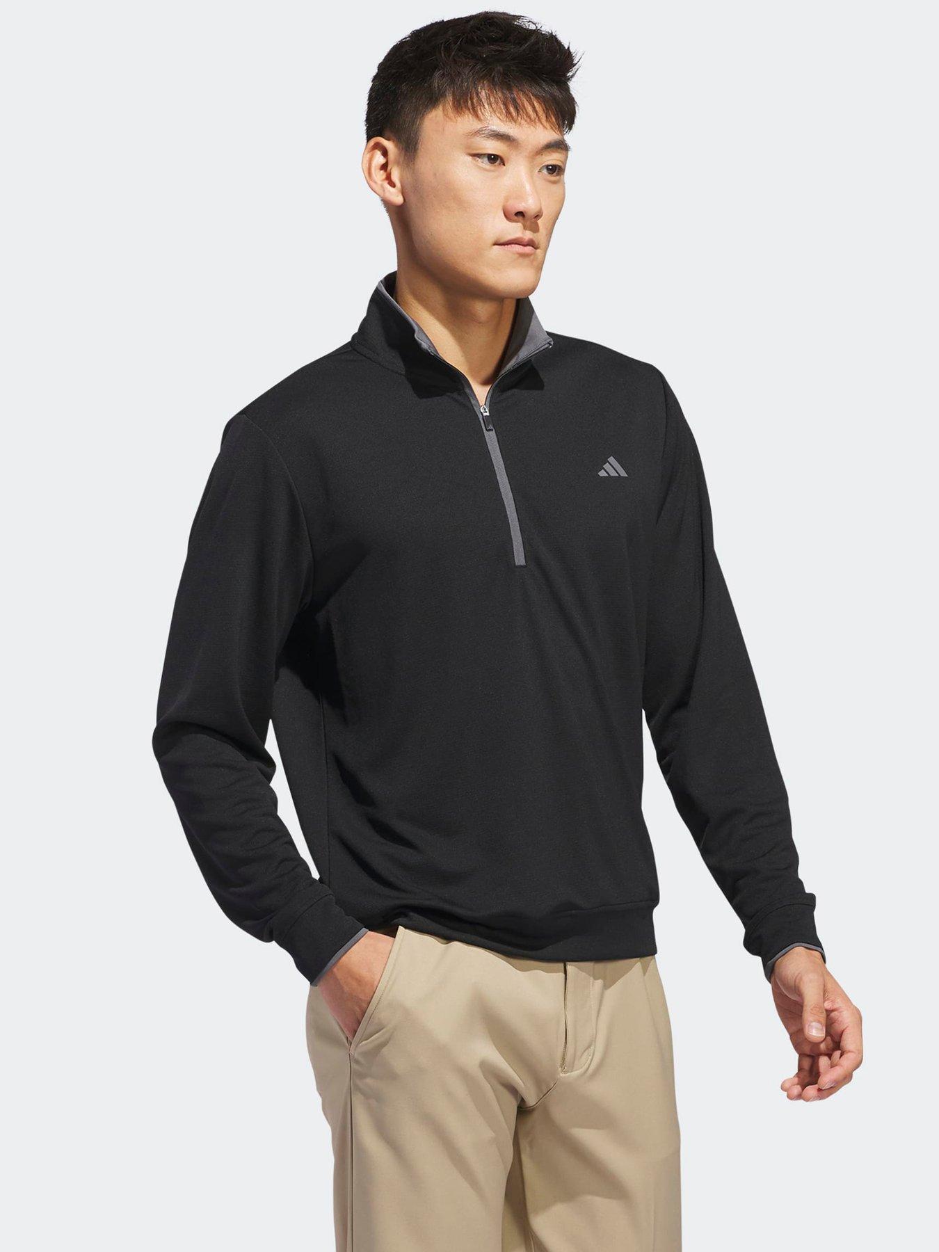 Image 3 of 4 of adidas Mens Golf Lightweight Quarter Zip - Black