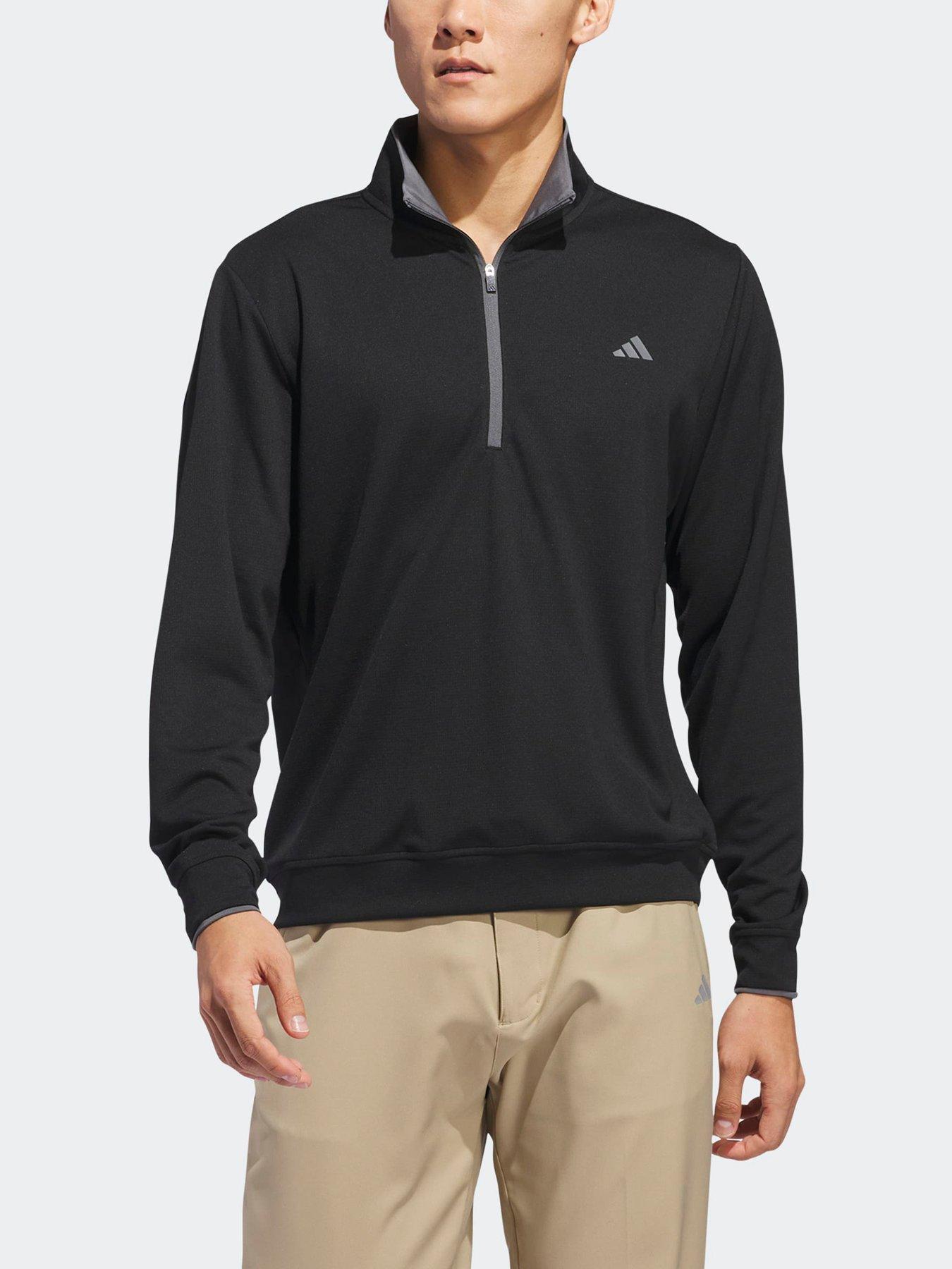 Image 4 of 4 of adidas Mens Golf Lightweight Quarter Zip - Black