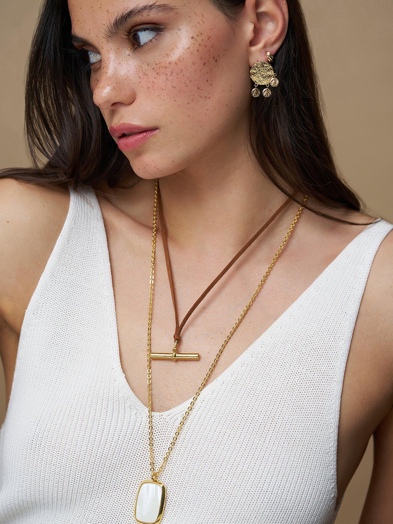 Orelia Molten Coin Shaker Earrings