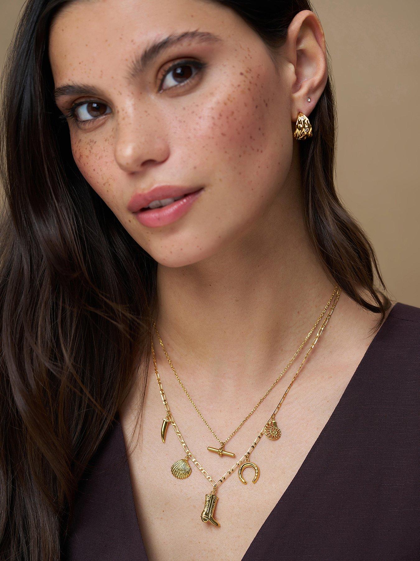 Orelia Molten Tapered Crystal Earrings