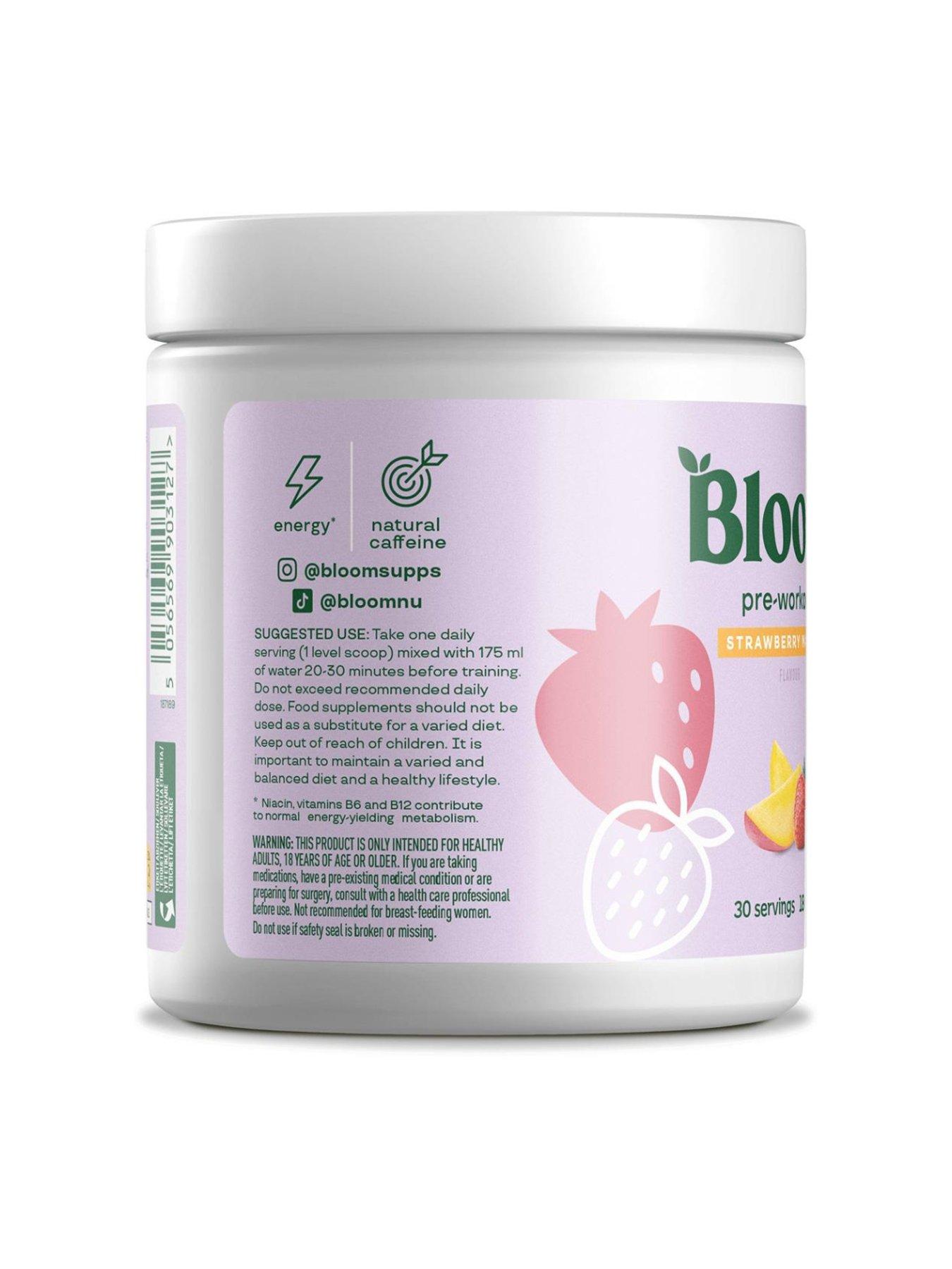 Image 2 of 3 of Bloom Pre-Workout - Strawberry Mango - 186g
