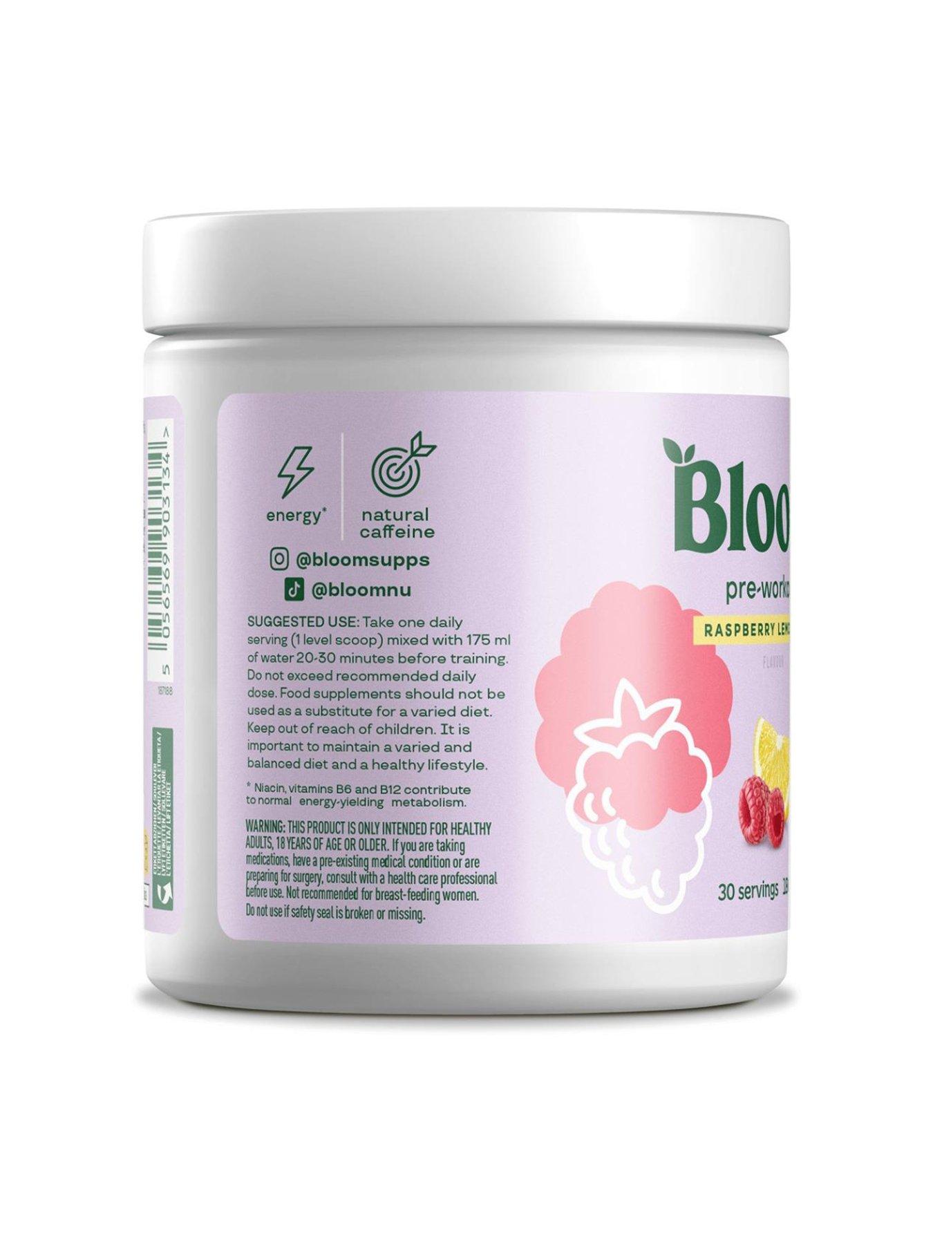 Image 2 of 3 of Bloom Bloom Pre-Workout - Raspberry Lemonade - 180g