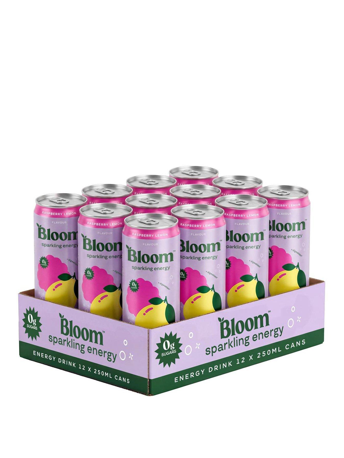 Image 1 of 3 of Bloom Sparkling Energy Drink - Raspberry Lemon - 12 x 250ml