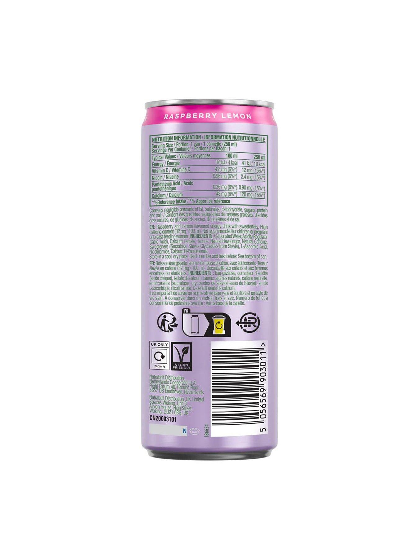Image 3 of 3 of Bloom Sparkling Energy Drink - Raspberry Lemon - 12 x 250ml