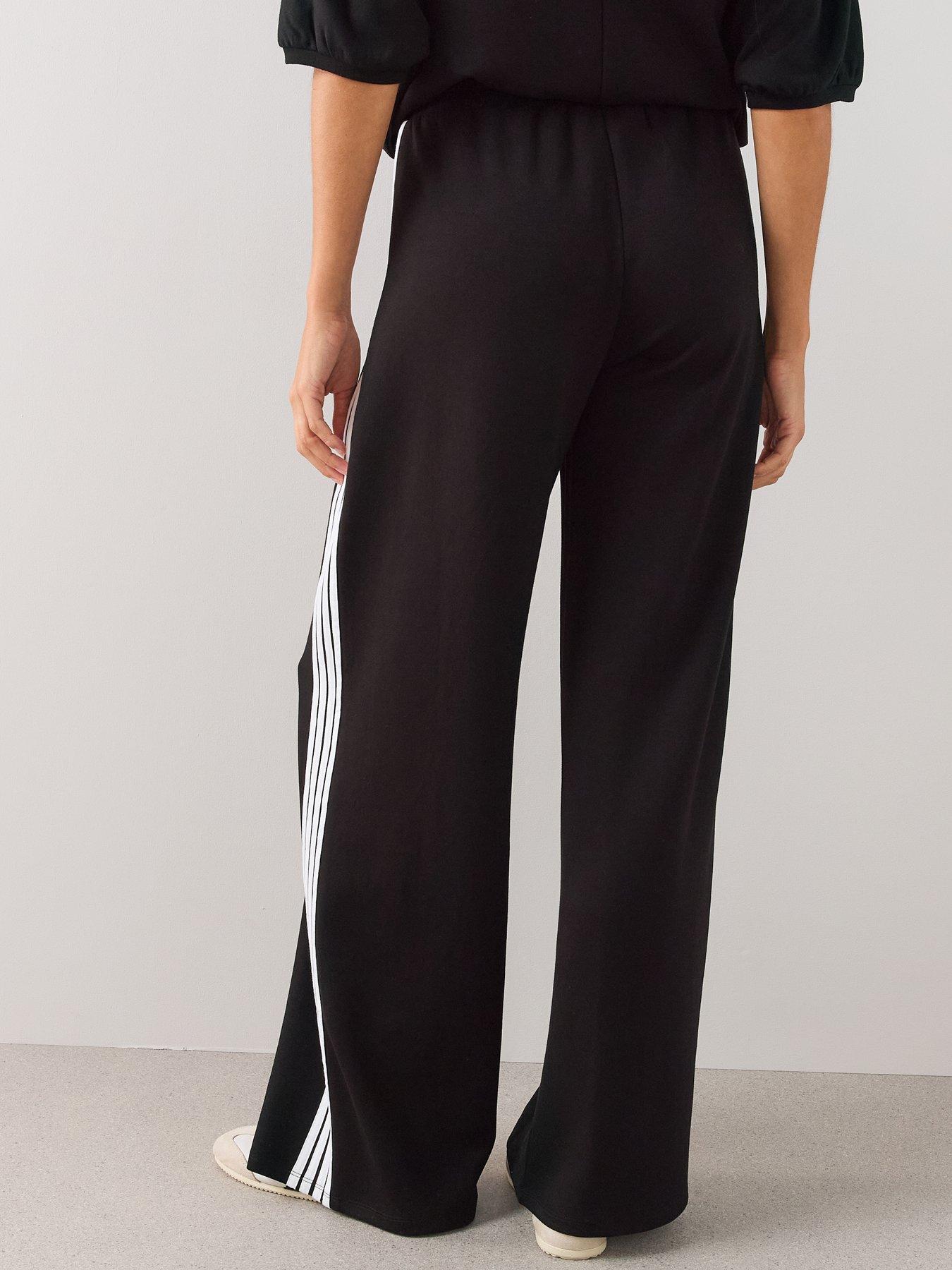 Image 2 of 6 of The Very Collection Women's Side Stripe Wide Leg Trousers Co ord - Black