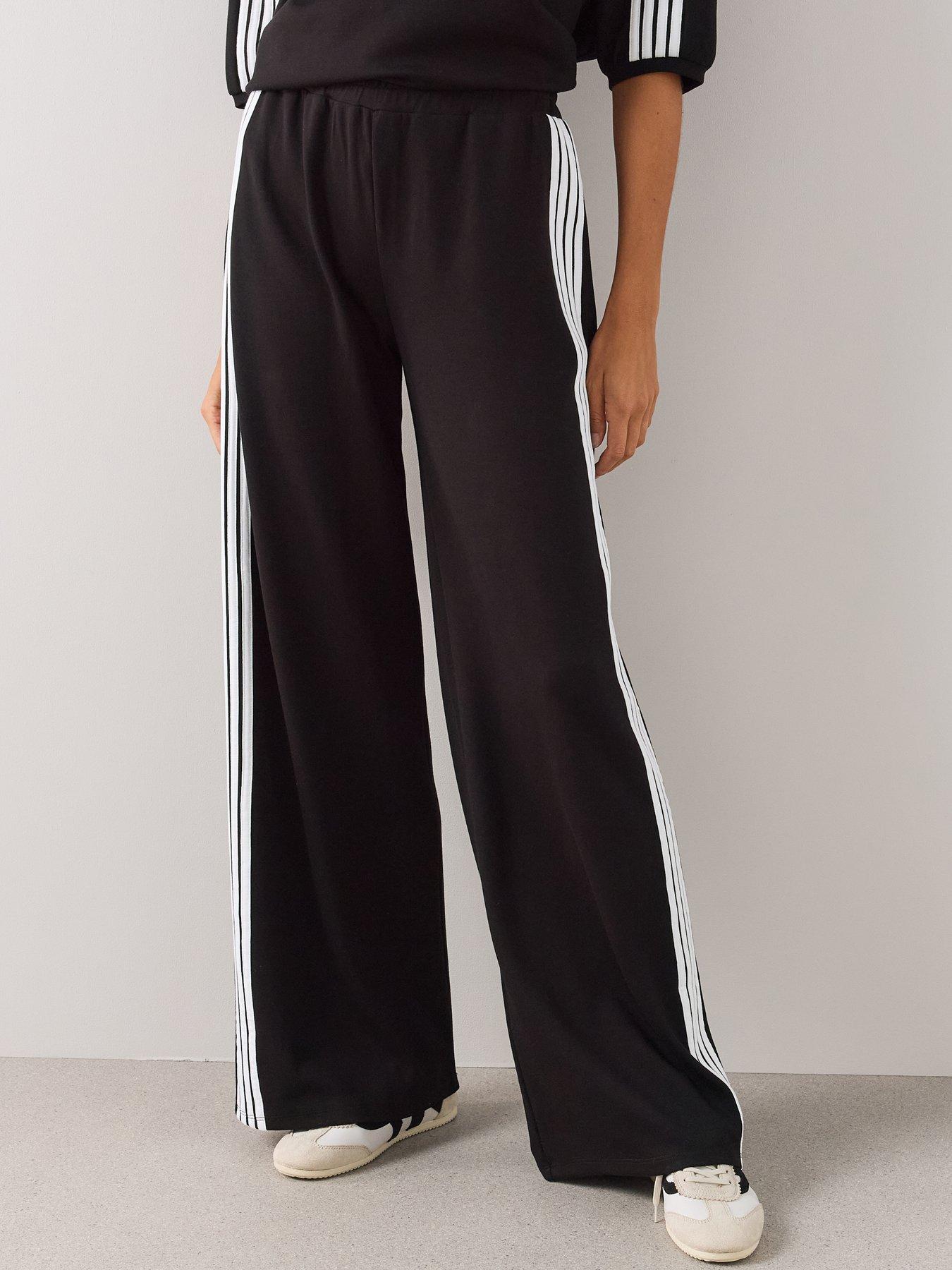 Image 4 of 6 of The Very Collection Women's Side Stripe Wide Leg Trousers Co ord - Black