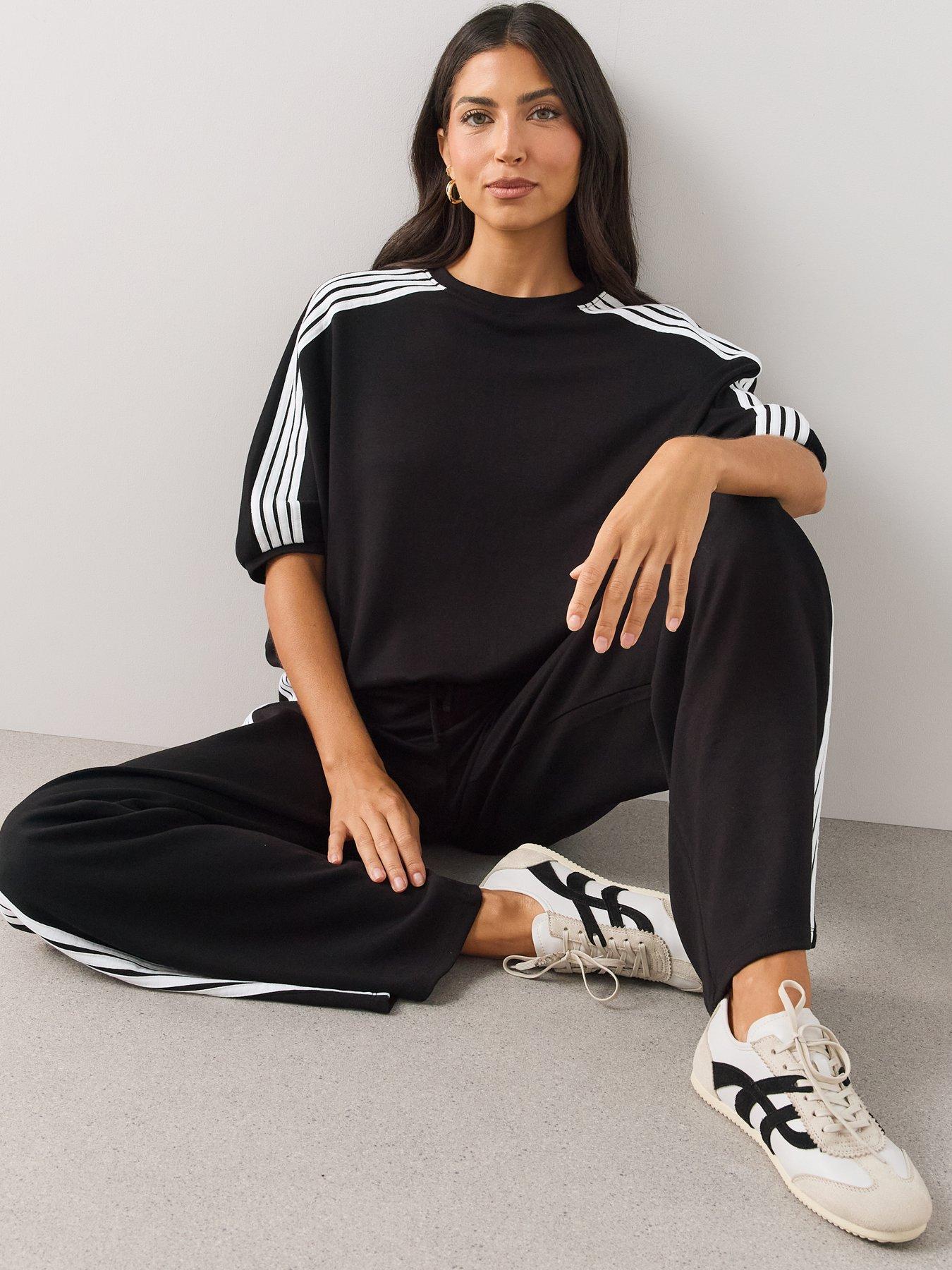 Image 5 of 6 of The Very Collection Women's Side Stripe Wide Leg Trousers Co ord - Black