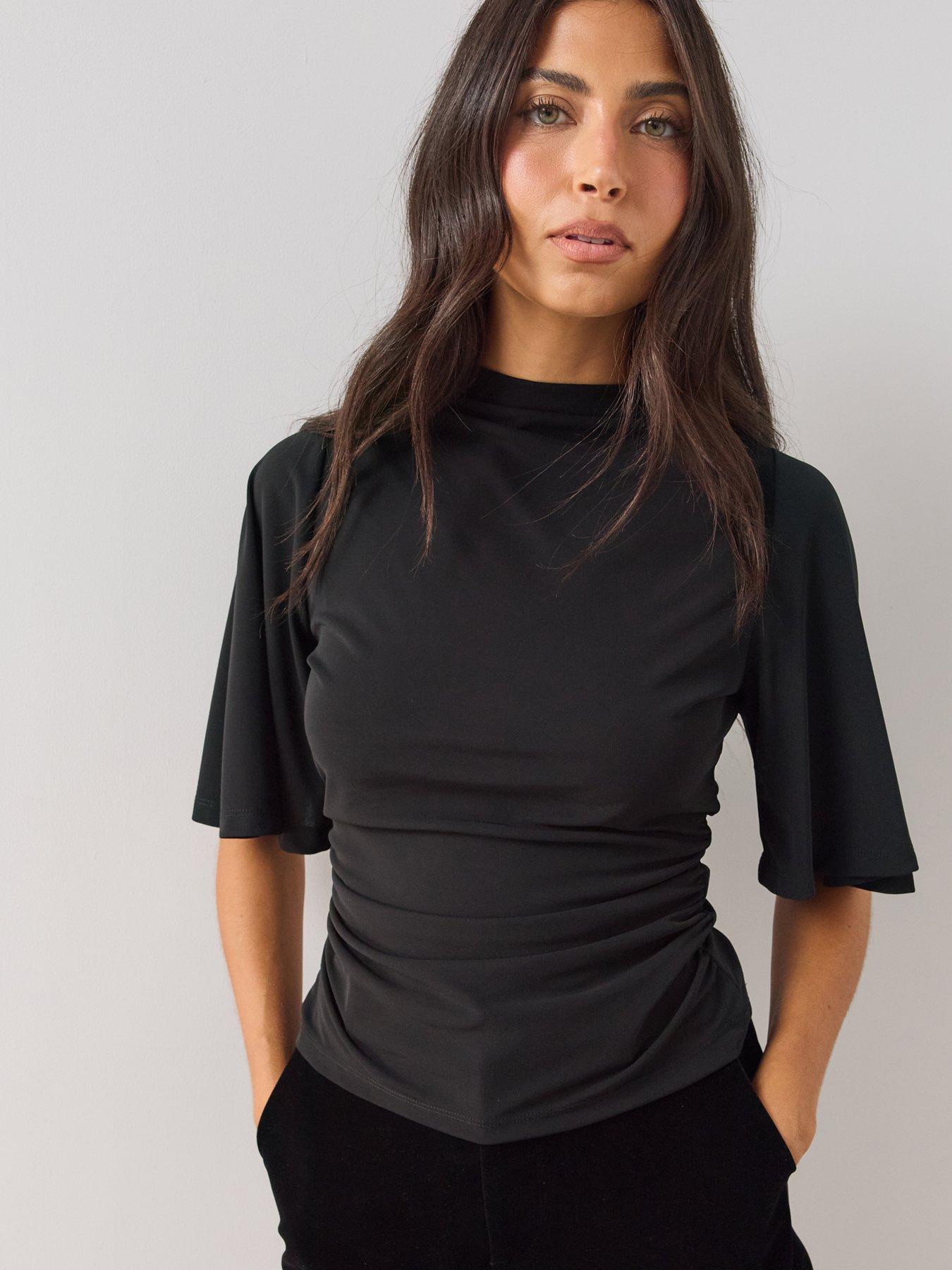 The Very Collection High Neck Ruched Waist Top