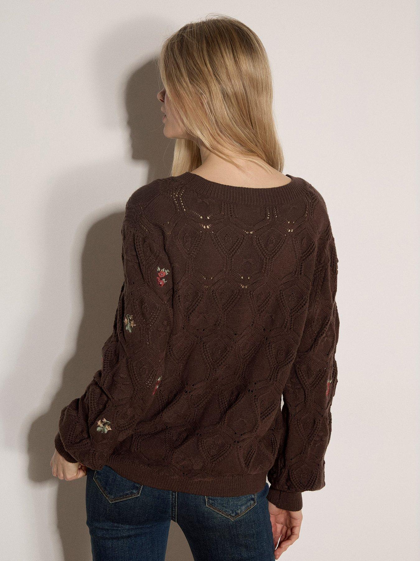 Image 2 of 4 of Apricot Apricot Embriod Flowers Pointelle Jumper