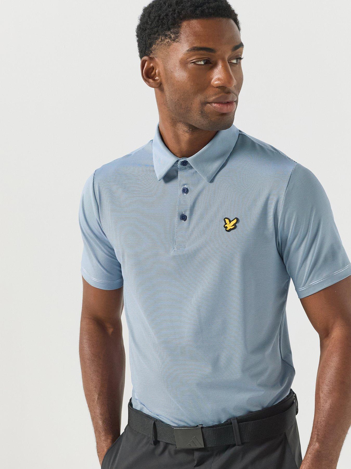 Lyle & Scott Golf Mens Microstripe Polo - Navy