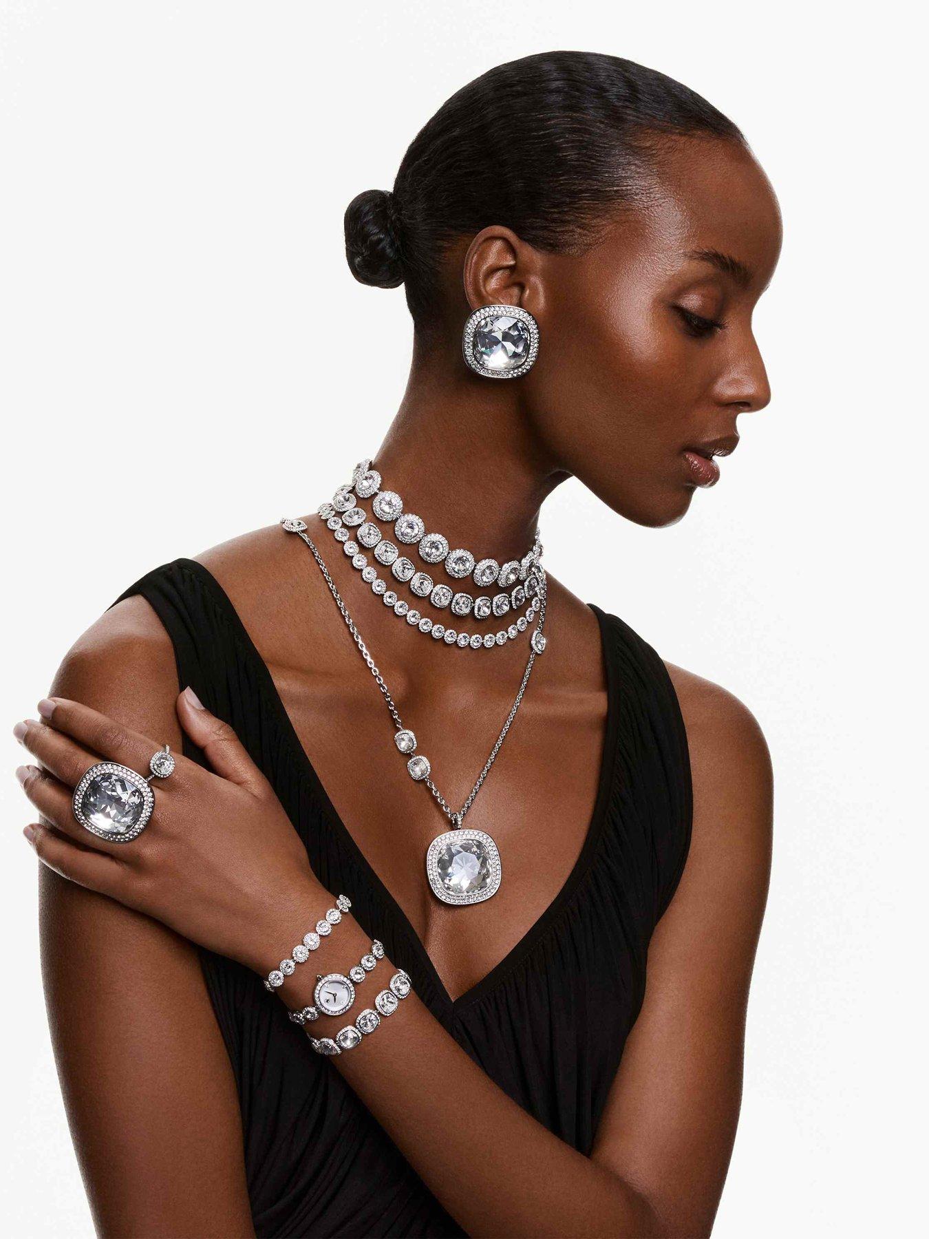 Image 6 of 6 of Swarovski Una Angelic Clip Earrings - Silver