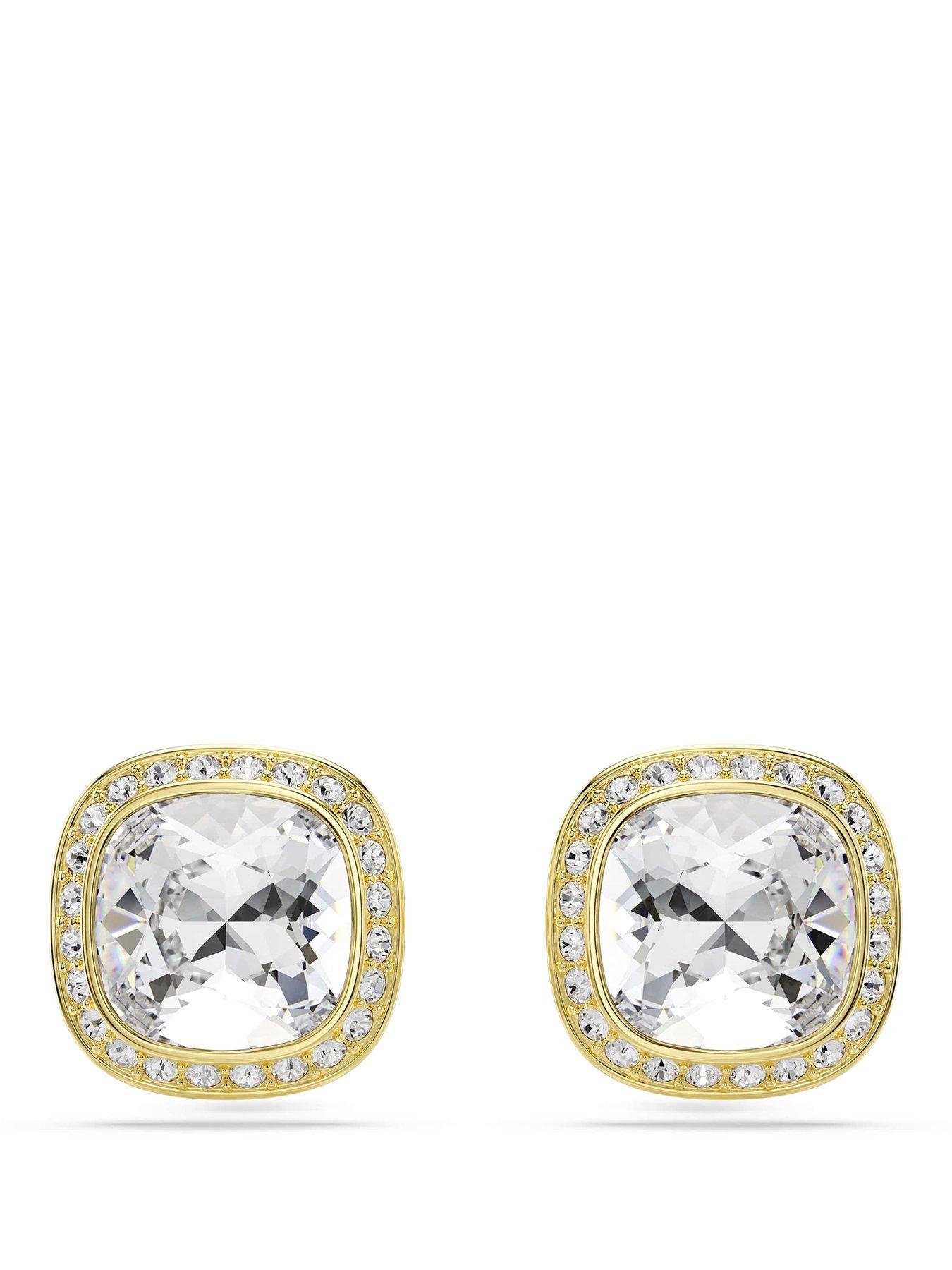 Image 1 of 5 of Swarovski Una Angelic Stud Earrings - Gold